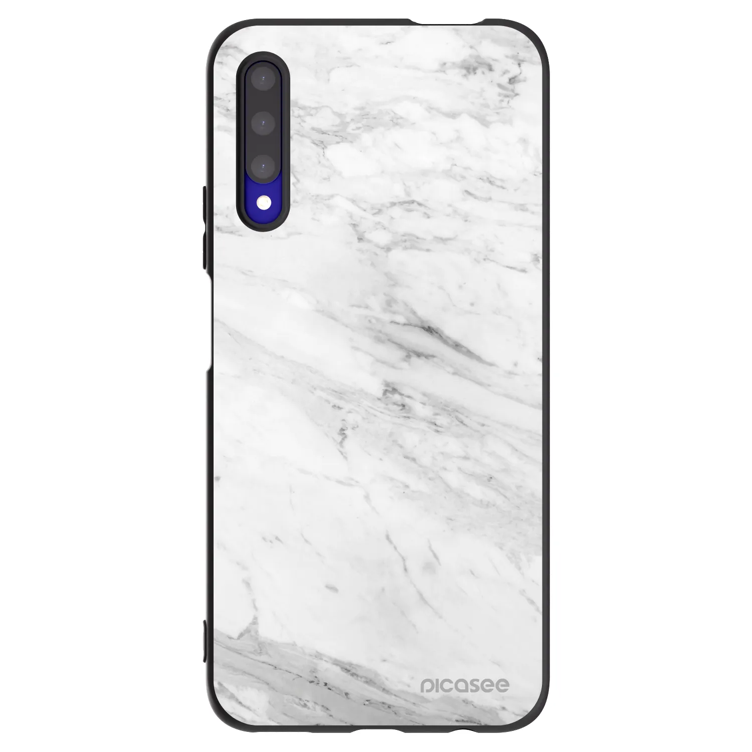Picasee silikónový čierny obal pre Honor 9X Pro - White marble
