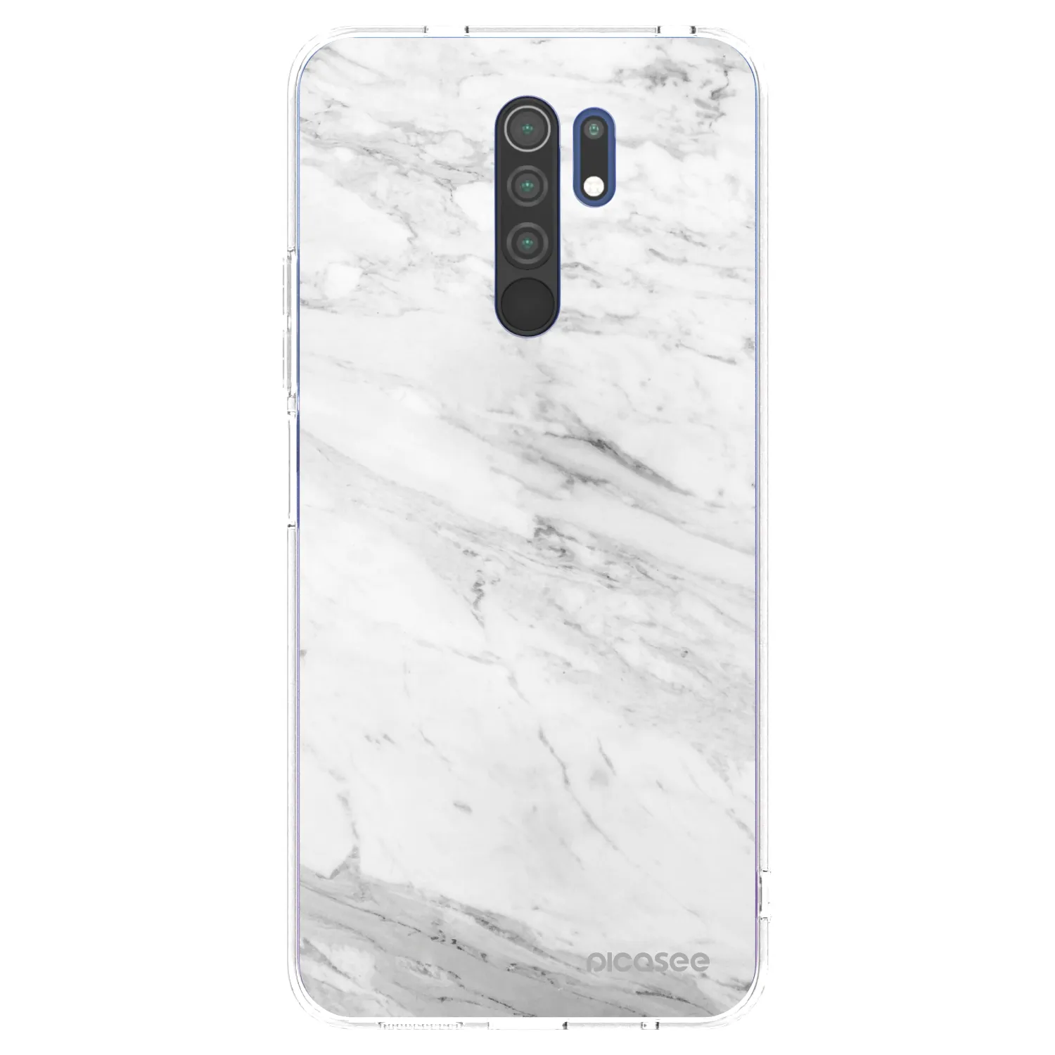 Picasee silikónový prehľadný obal pre Xiaomi Redmi 9 - White marble