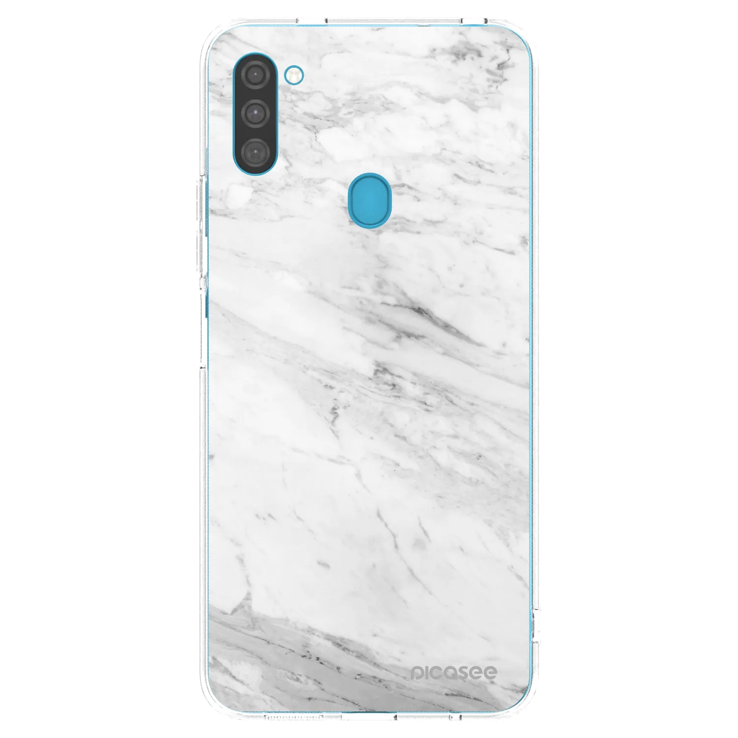 Picasee silikónový prehľadný obal pre Samsung Galaxy M11 - White marble