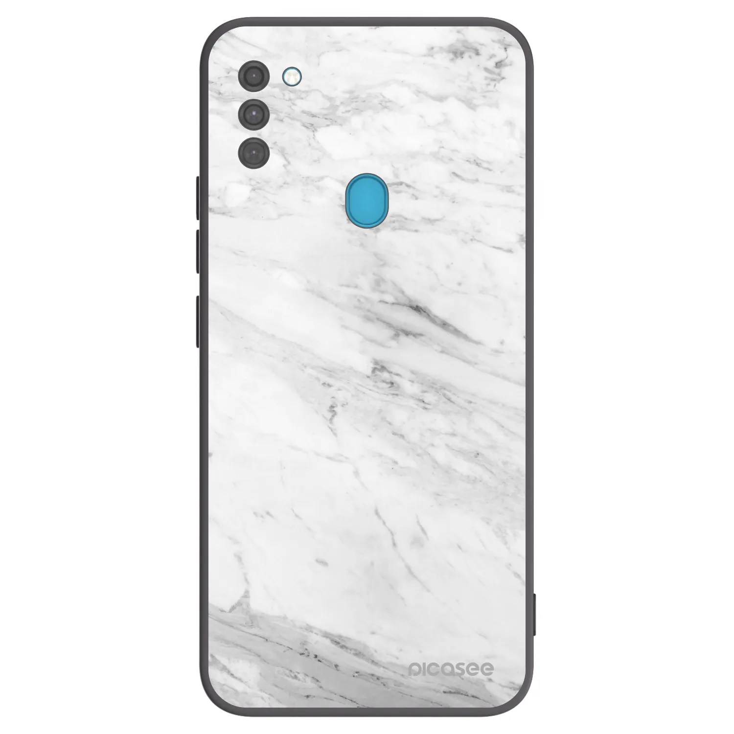 Picasee silikónový čierny obal pre Samsung Galaxy M11 - White marble