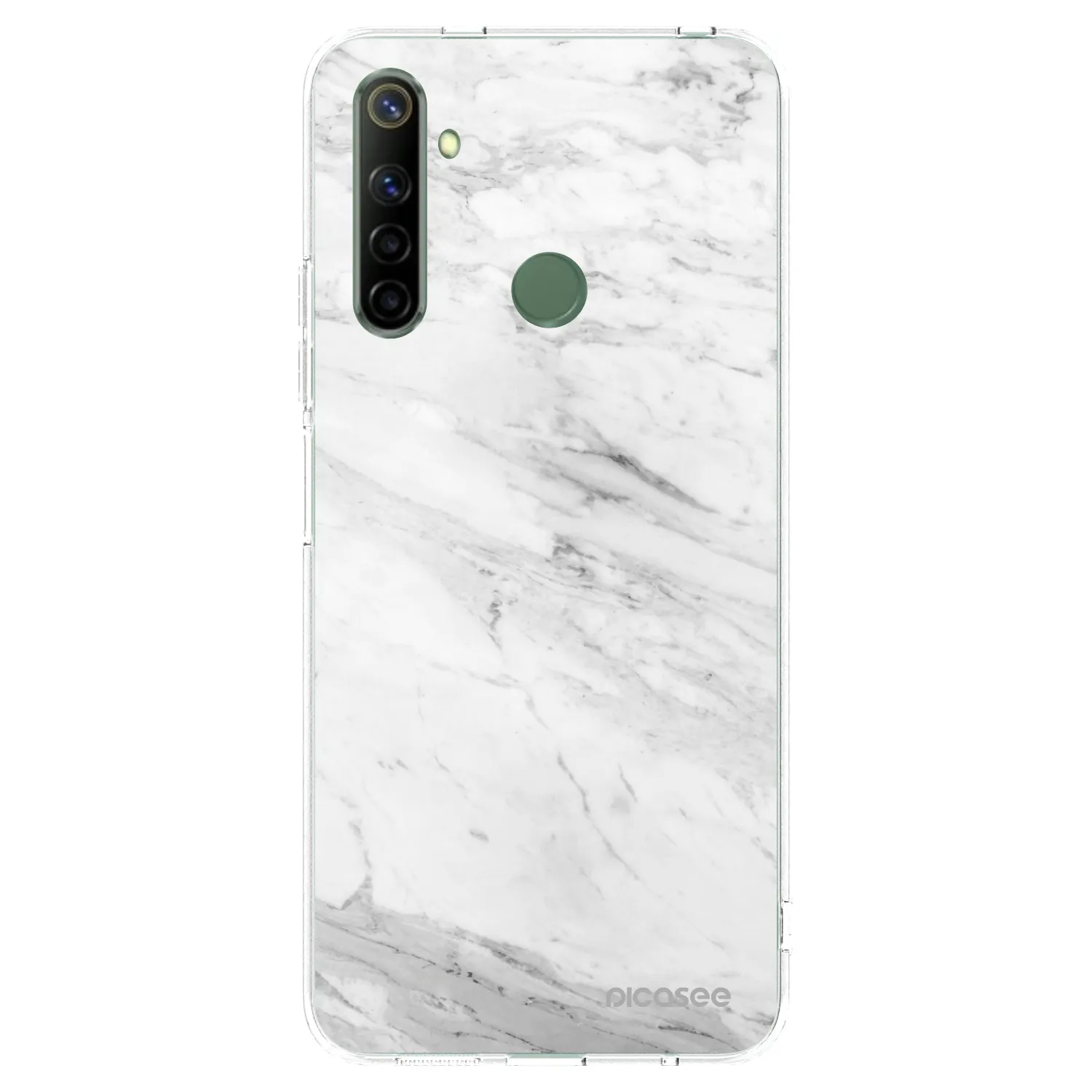 Picasee silikónový prehľadný obal pre Realme 6i - White marble