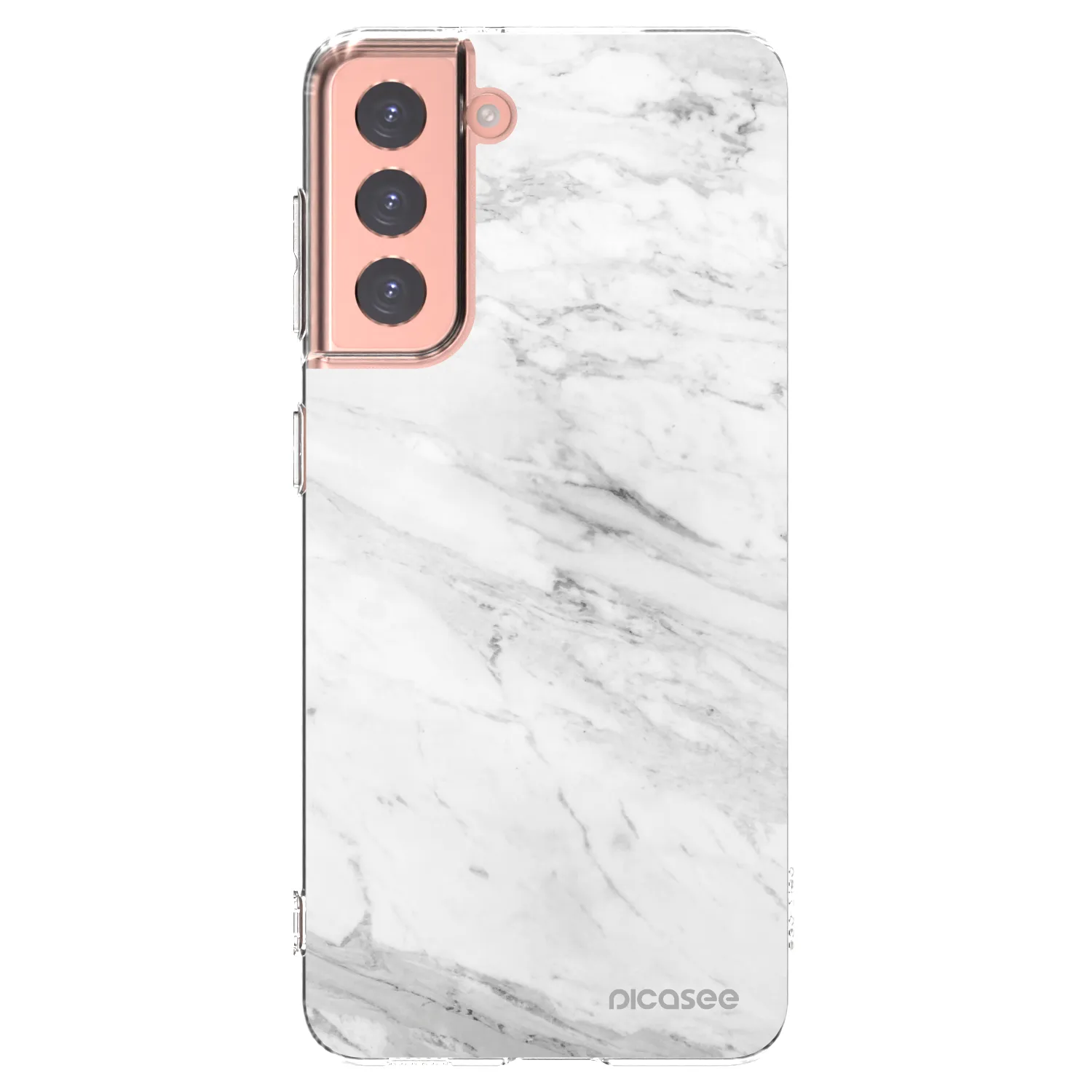 Silikónový prehľadný obal pre Samsung Galaxy S21 5G G991B - White marble