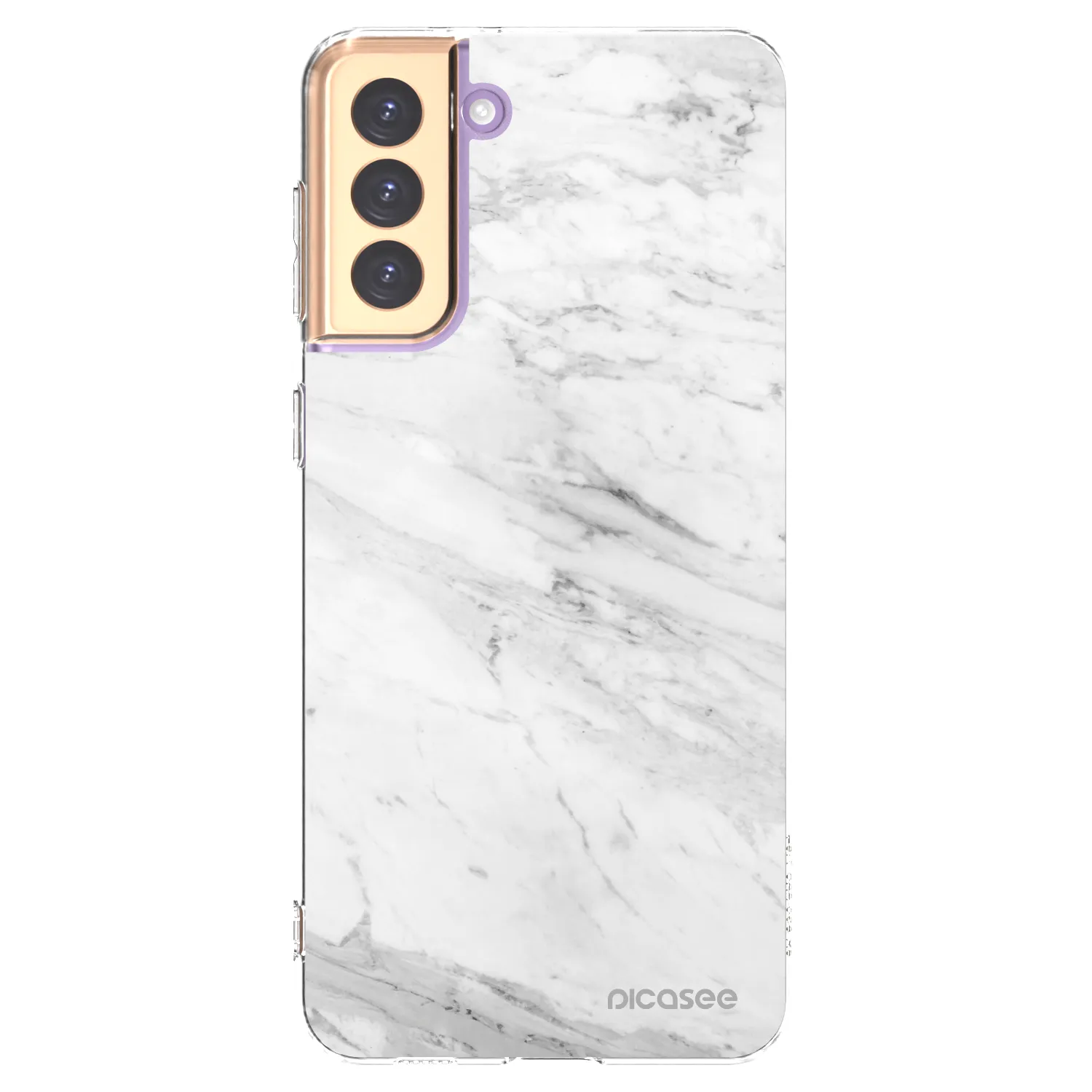 Picasee silikónový prehľadný obal pre Samsung Galaxy S21+ 5G G996F - White marble