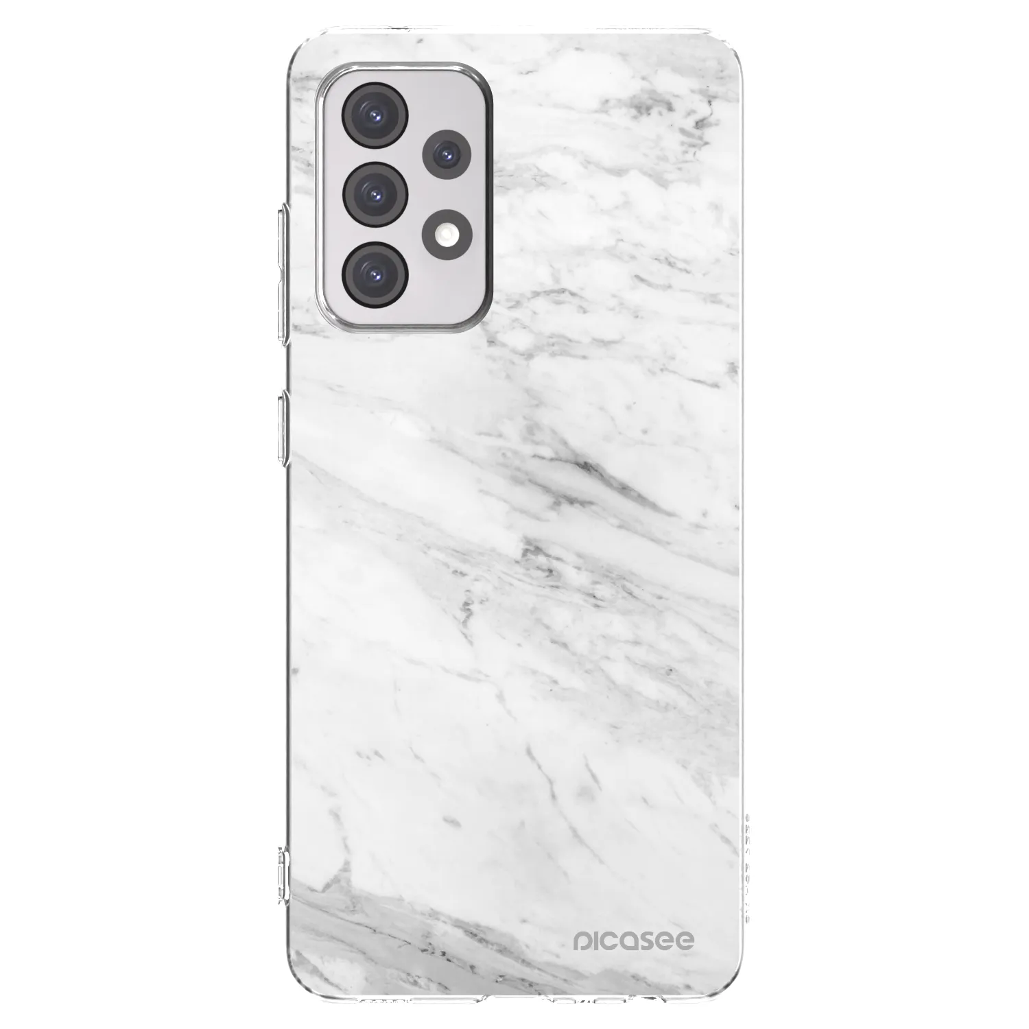 Picasee silikónový prehľadný obal pre Samsung Galaxy A52 5G A525F - White marble