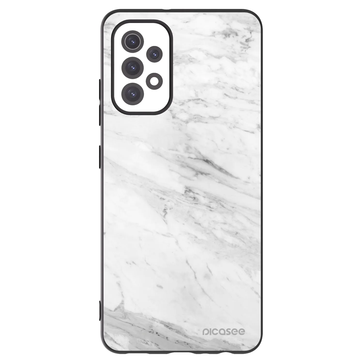 Picasee silikónový čierny obal pre Samsung Galaxy A32 5G A326B - White marble