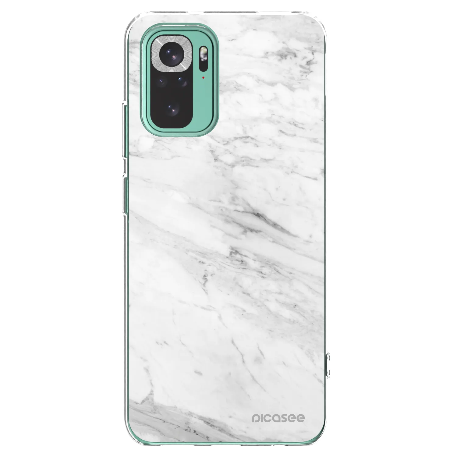 Picasee silikónový prehľadný obal pre Xiaomi Redmi Note 10 Pro - White marble