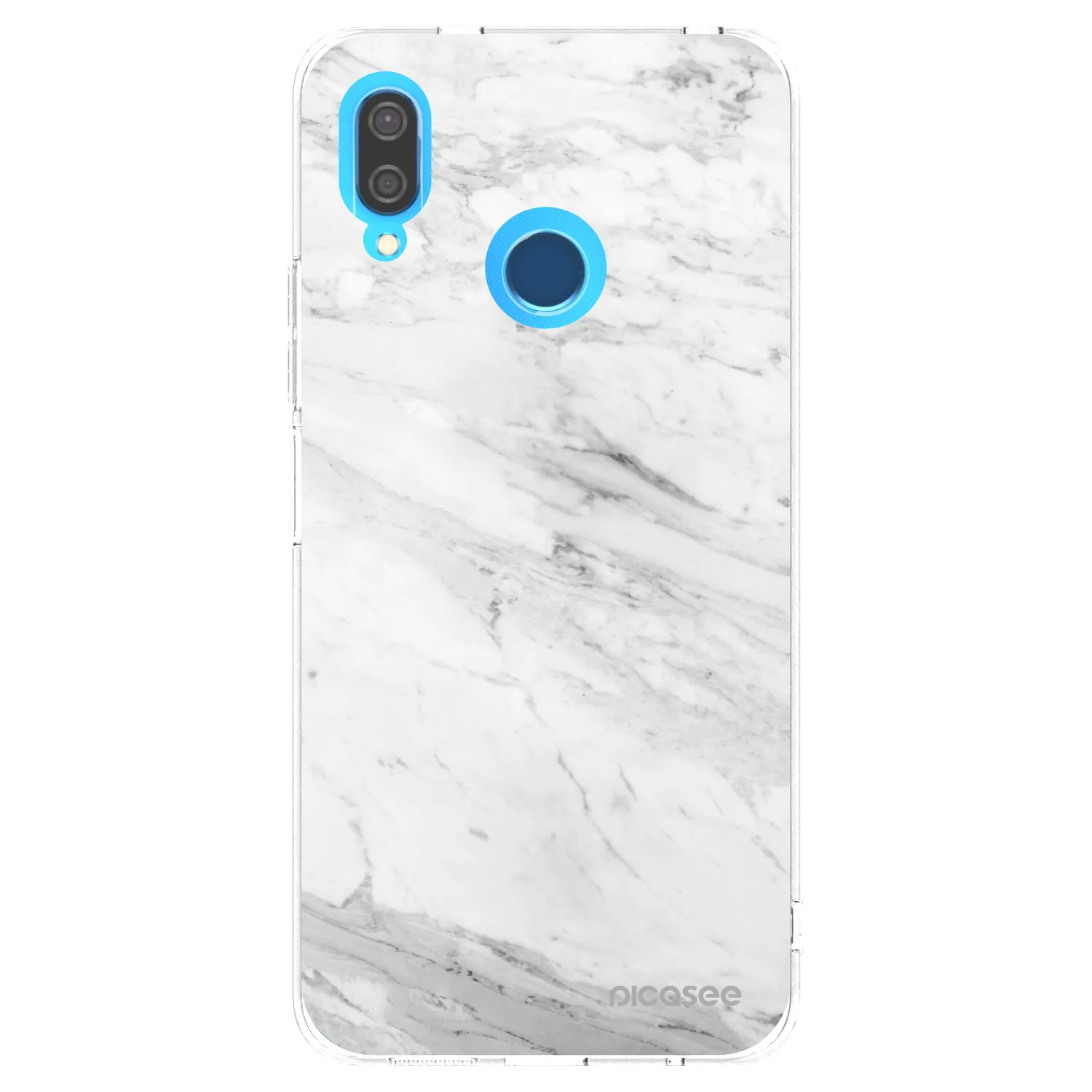 Picasee silikónový prehľadný obal pre Huawei P20 Lite - White marble