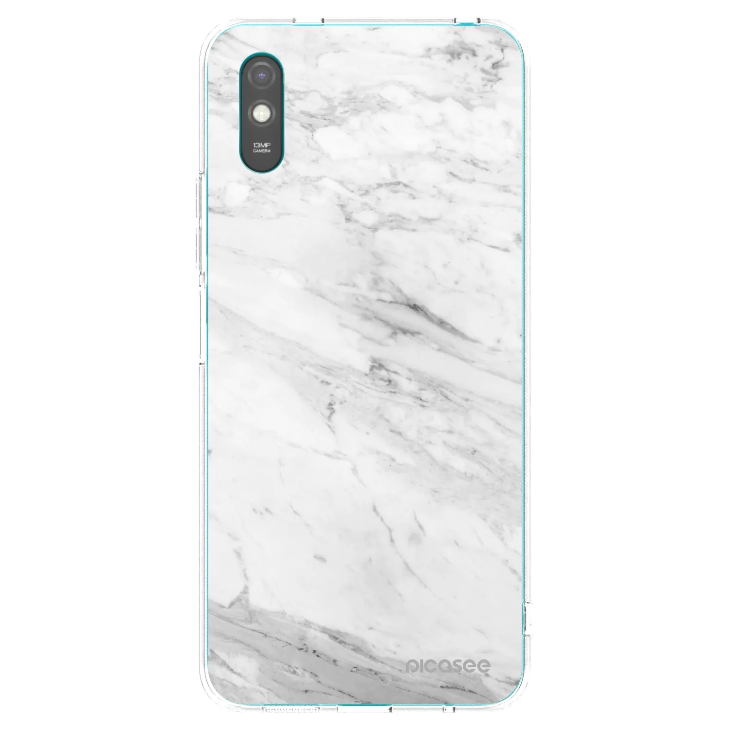 Picasee silikónový prehľadný obal pre Xiaomi Redmi 9AT - White marble