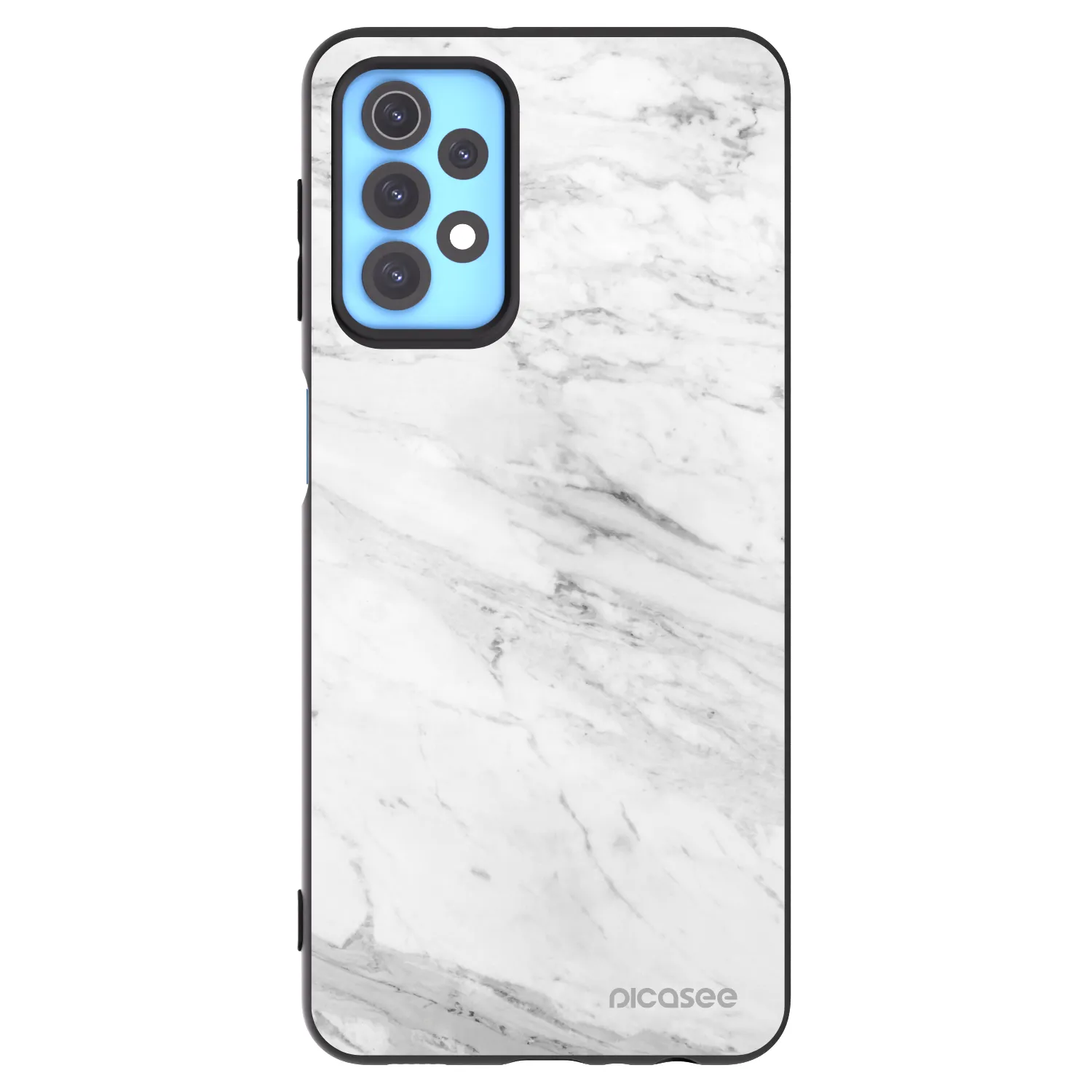 Picasee silikónový čierny obal pre Samsung Galaxy A32 4G SM-A325F - White marble