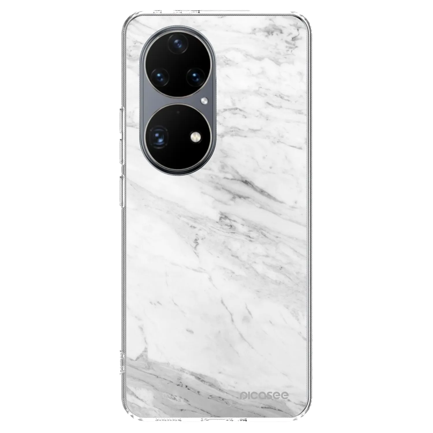 Picasee silikónový prehľadný obal pre Huawei P50 - White marble