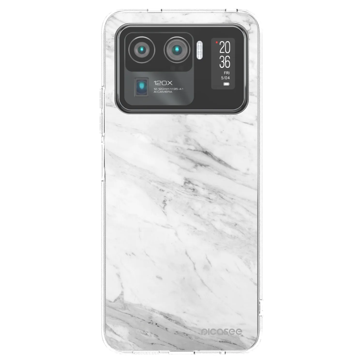 Picasee silikónový prehľadný obal pre Xiaomi Mi 11 Ultra - White marble