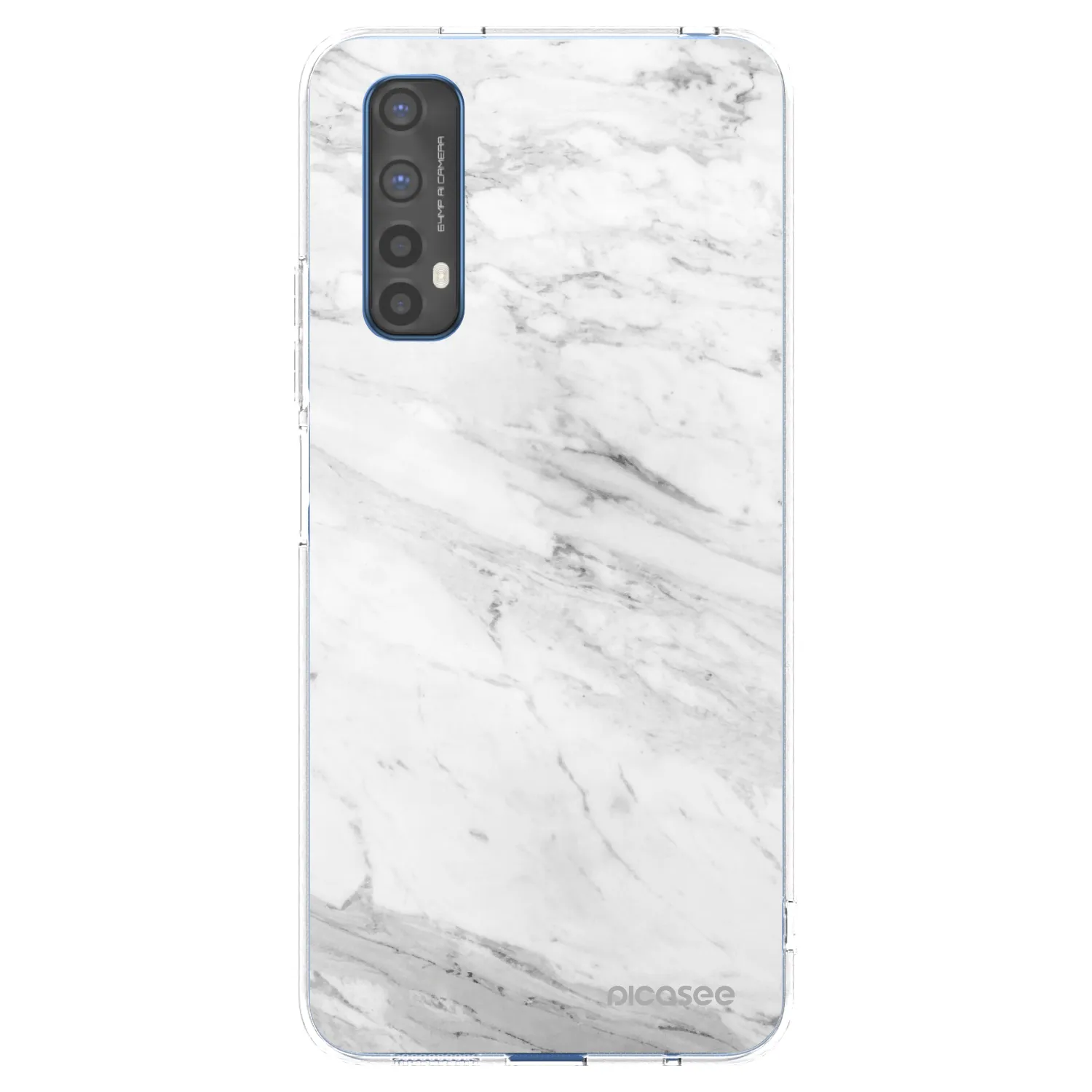 Picasee silikónový prehľadný obal pre Realme 7 - White marble