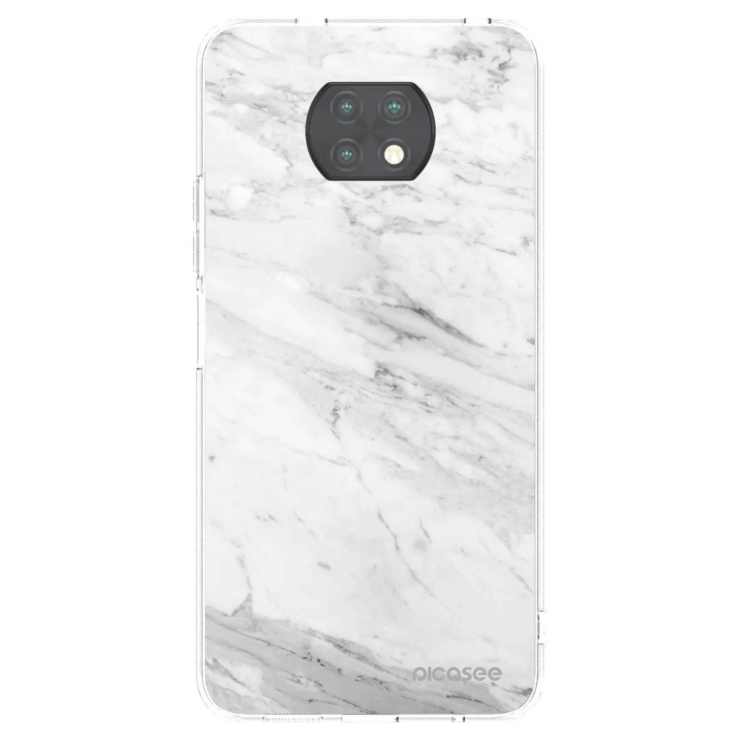 Silikónový prehľadný obal pre Xiaomi Redmi Note 9T - White marble