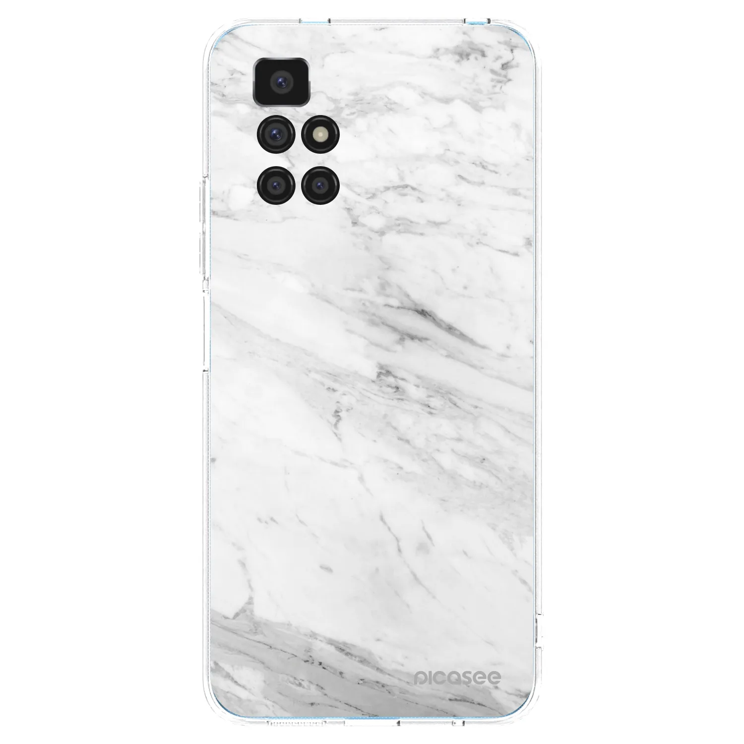 Picasee silikónový prehľadný obal pre Xiaomi Redmi 10 - White marble