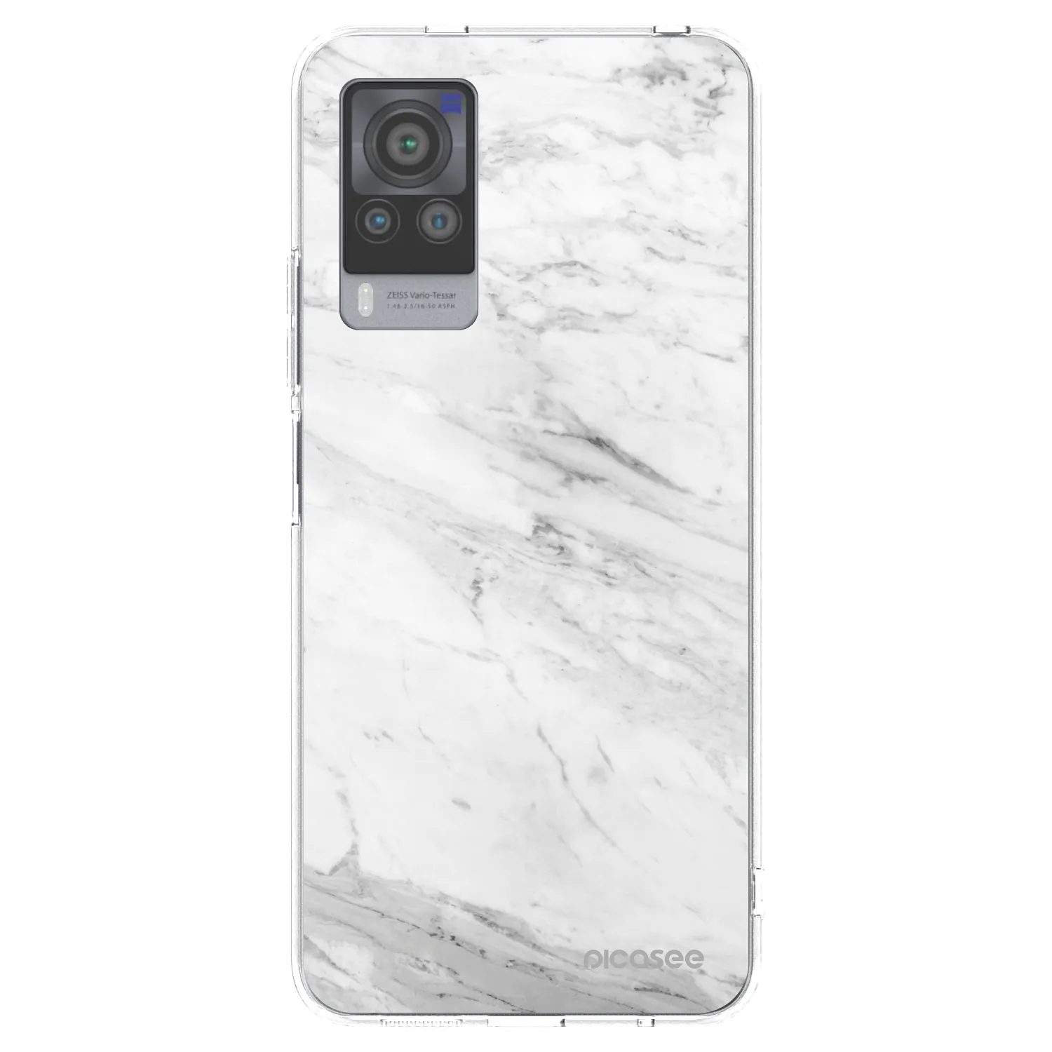 Picasee silikónový prehľadný obal pre Vivo X60 Pro 5G - White marble