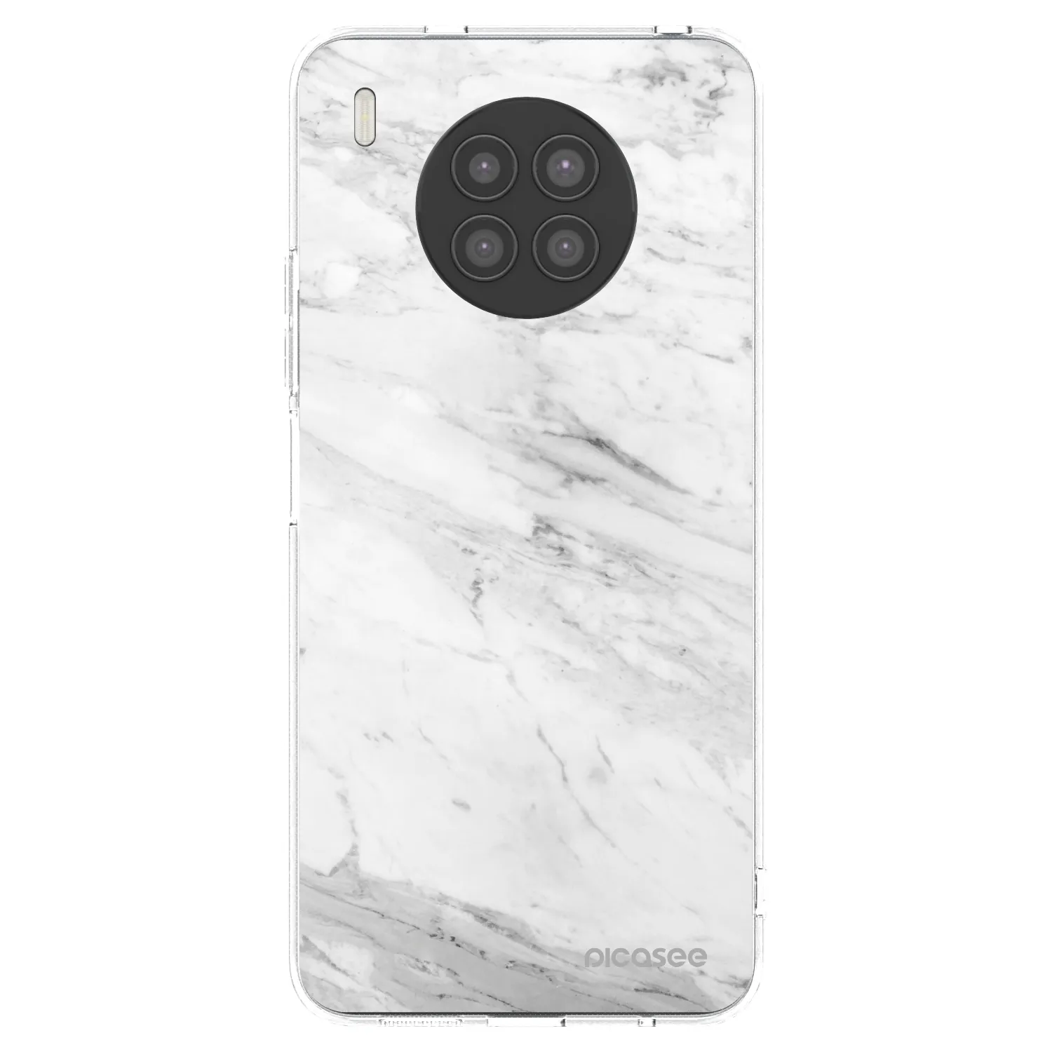 Picasee silikónový prehľadný obal pre Huawei Nova 8i - White marble