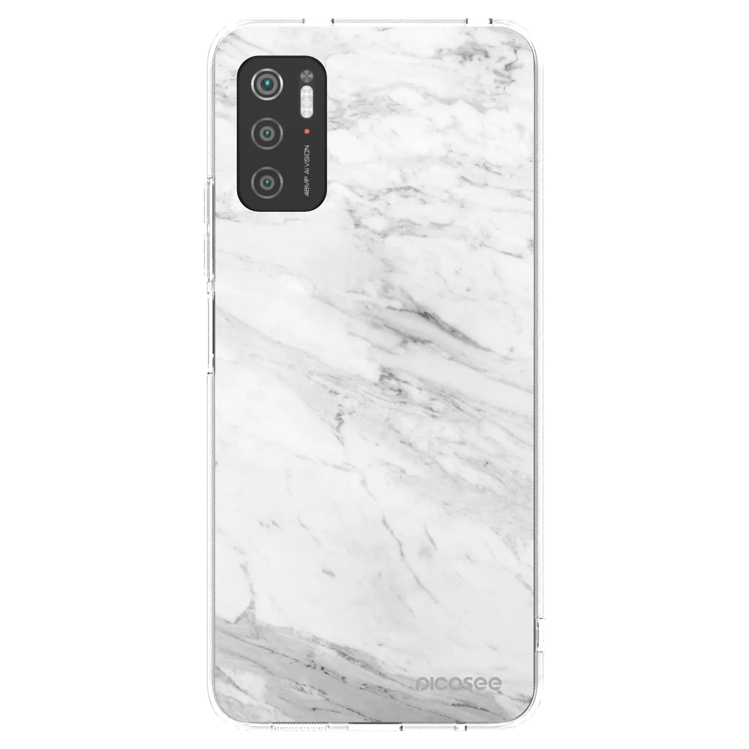 Silikónový prehľadný obal pre Xiaomi Poco M3 Pro 5G - White marble