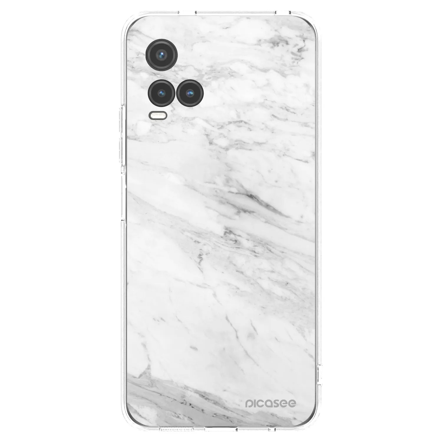 Picasee silikónový prehľadný obal pre Vivo Y33s - White marble