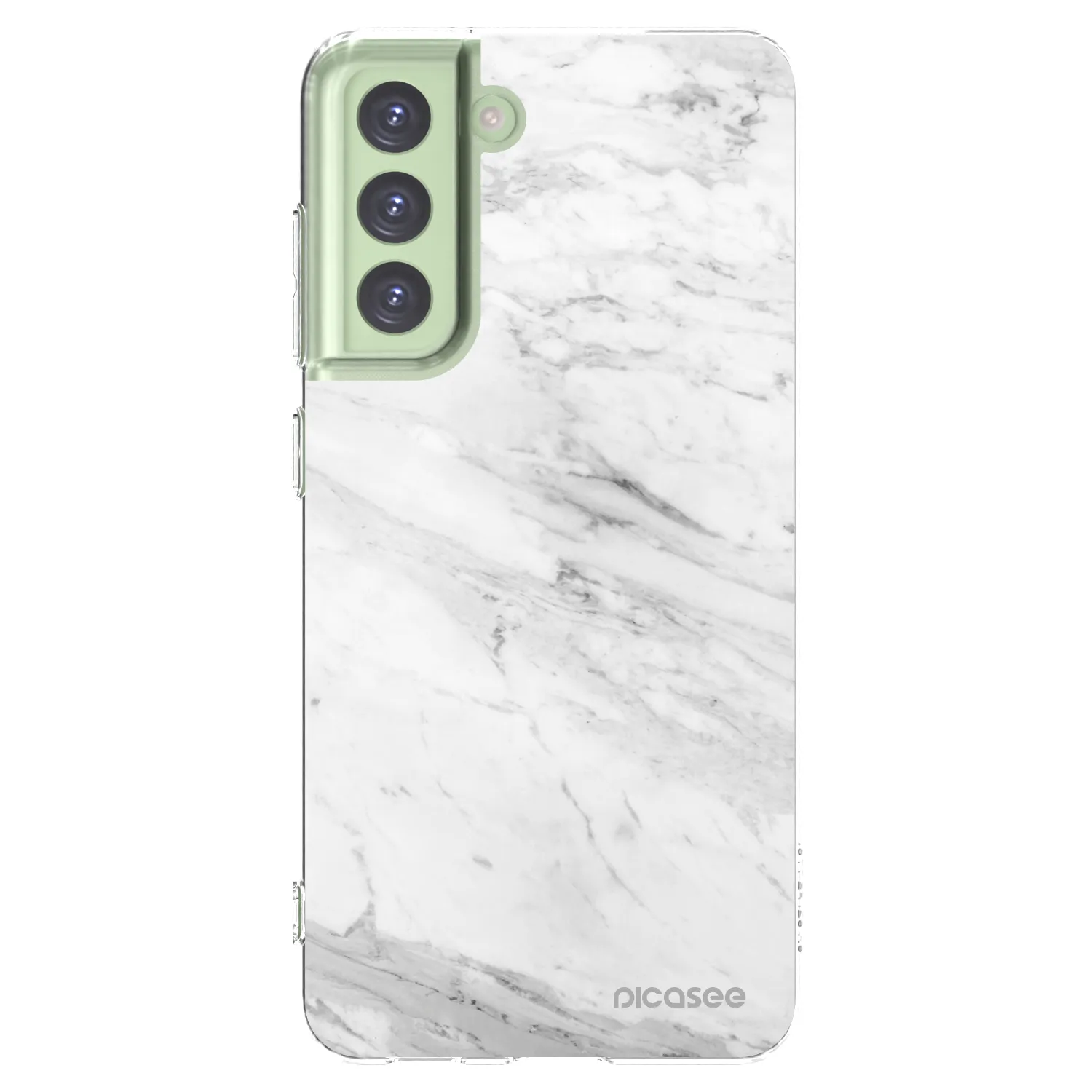 Picasee silikónový prehľadný obal pre Samsung Galaxy S21 FE 5G - White marble