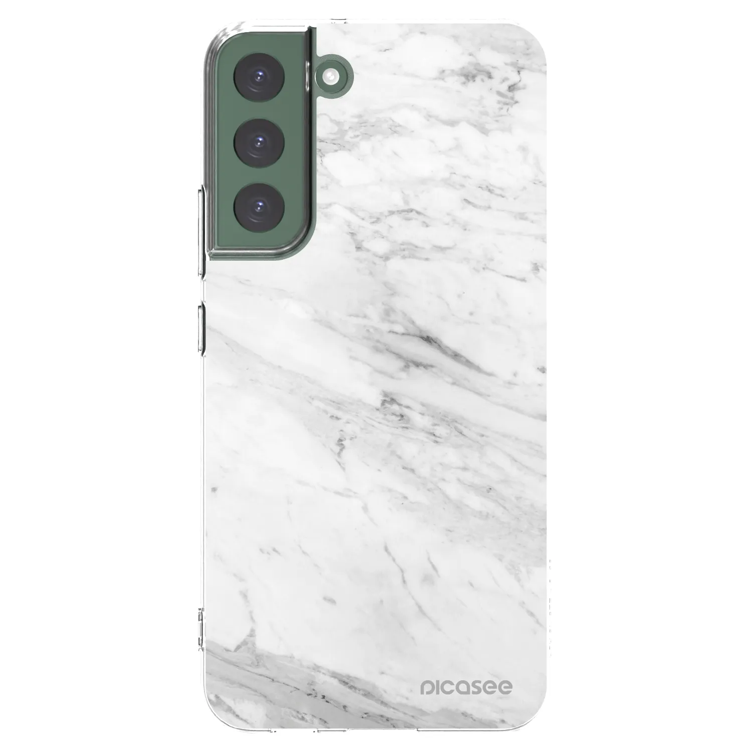 Picasee silikónový prehľadný obal pre Samsung Galaxy S22+ 5G - White marble