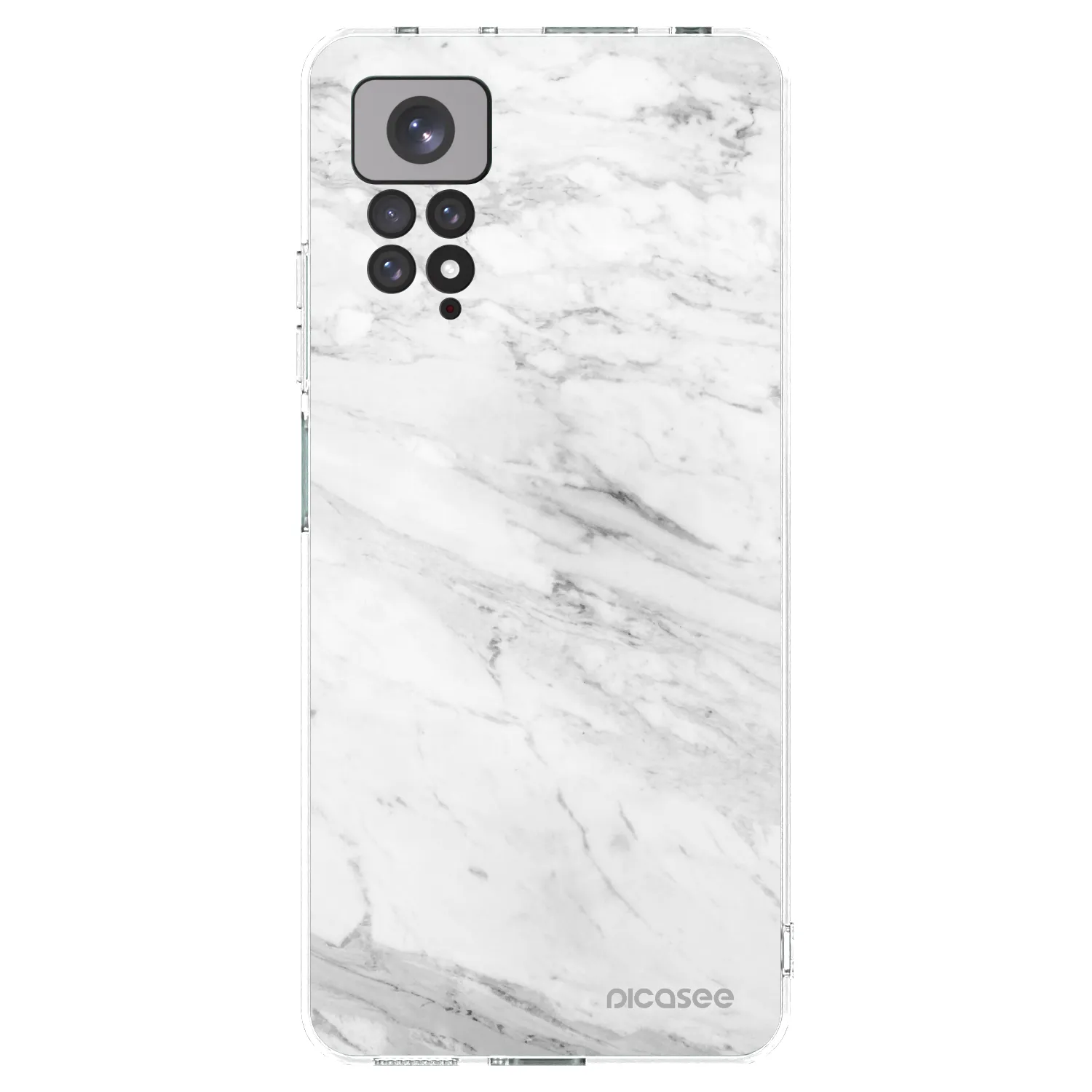 Picasee silikónový prehľadný obal pre Xiaomi Redmi Note 11 - White marble