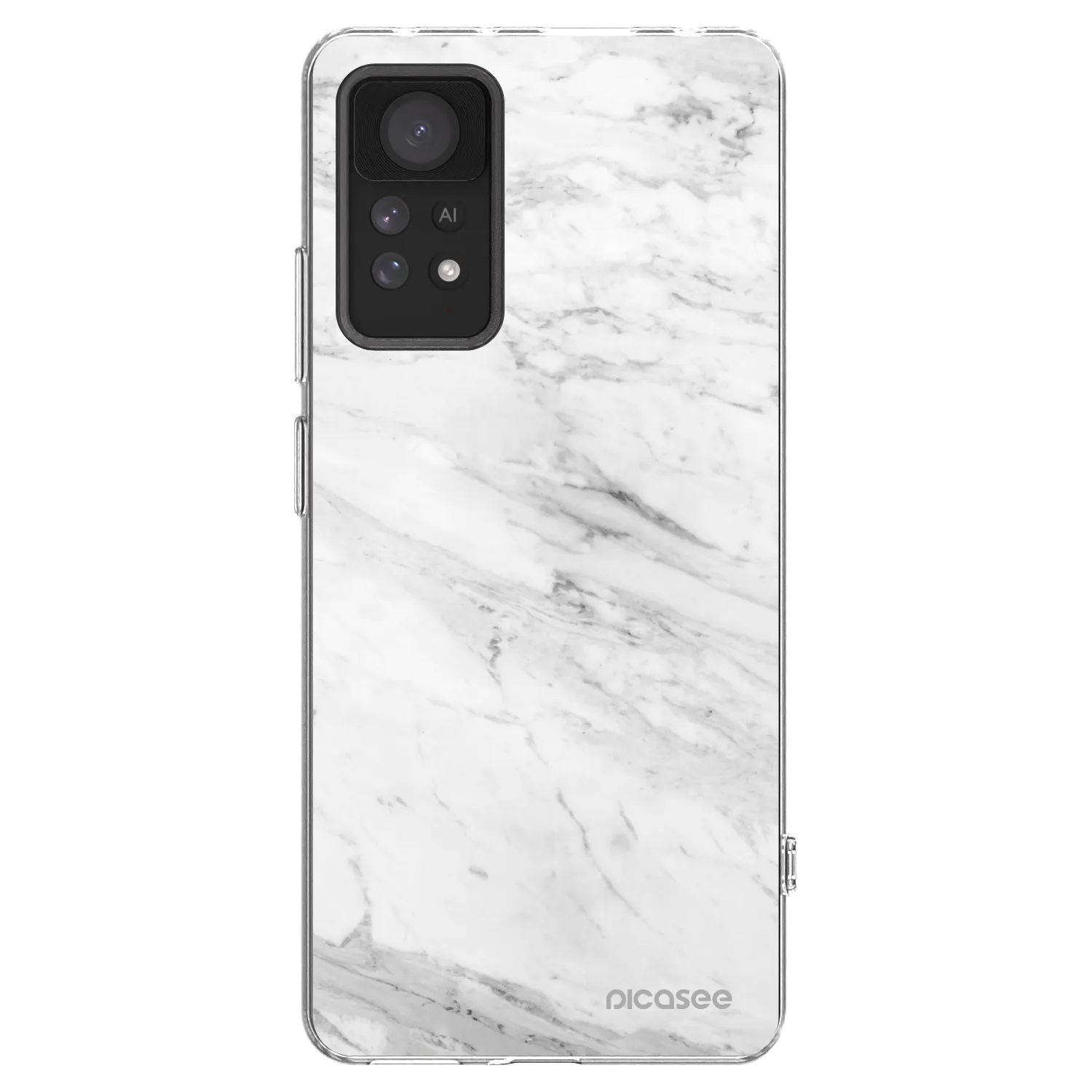 Picasee silikónový prehľadný obal pre Xiaomi Redmi Note 11 Pro 5G - White marble
