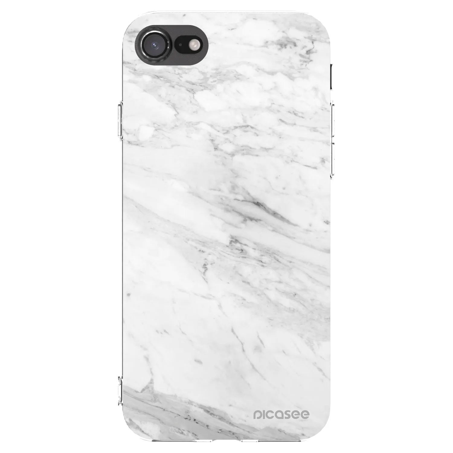 Picasee silikónový prehľadný obal pre Apple iPhone SE 2022 - White marble