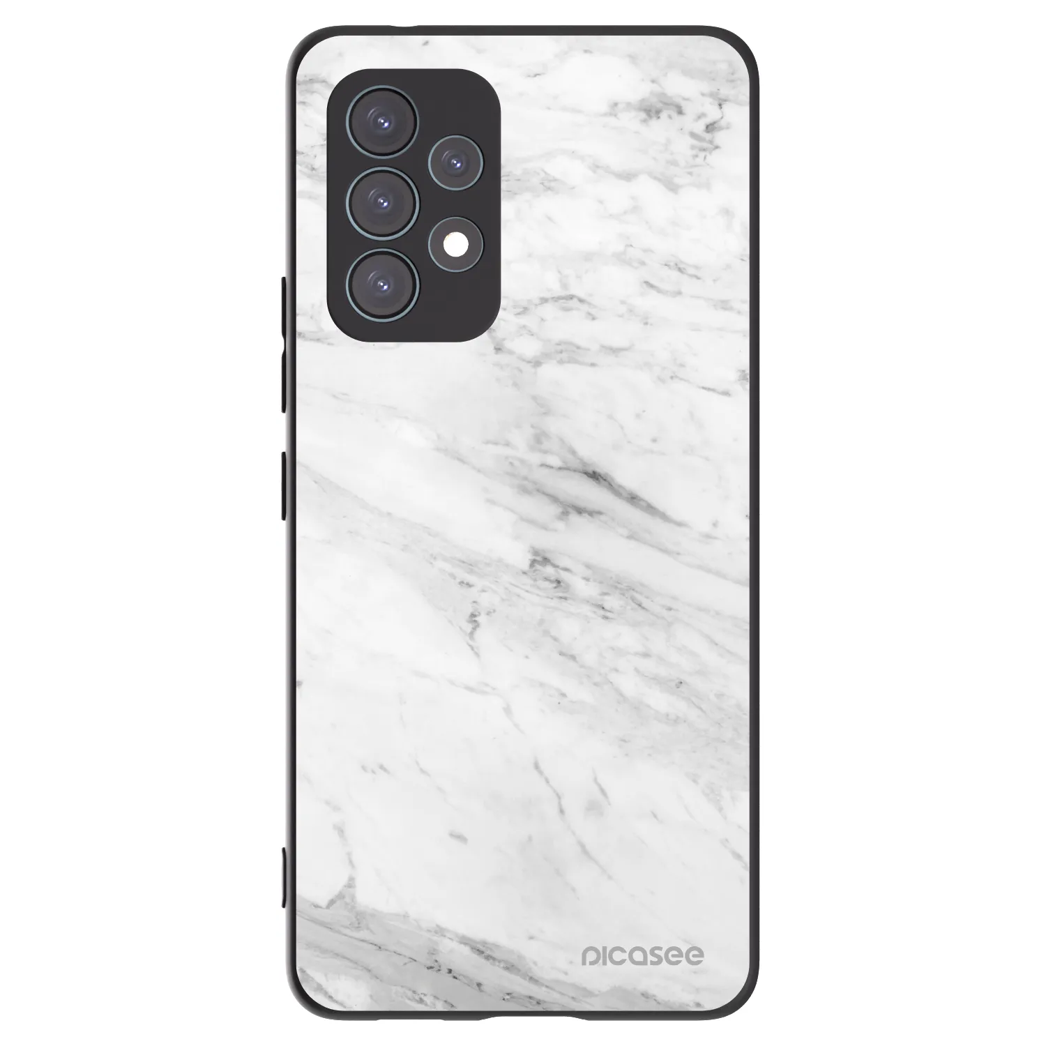 Picasee silikónový čierny obal pre Samsung Galaxy A53 5G A536 - White marble