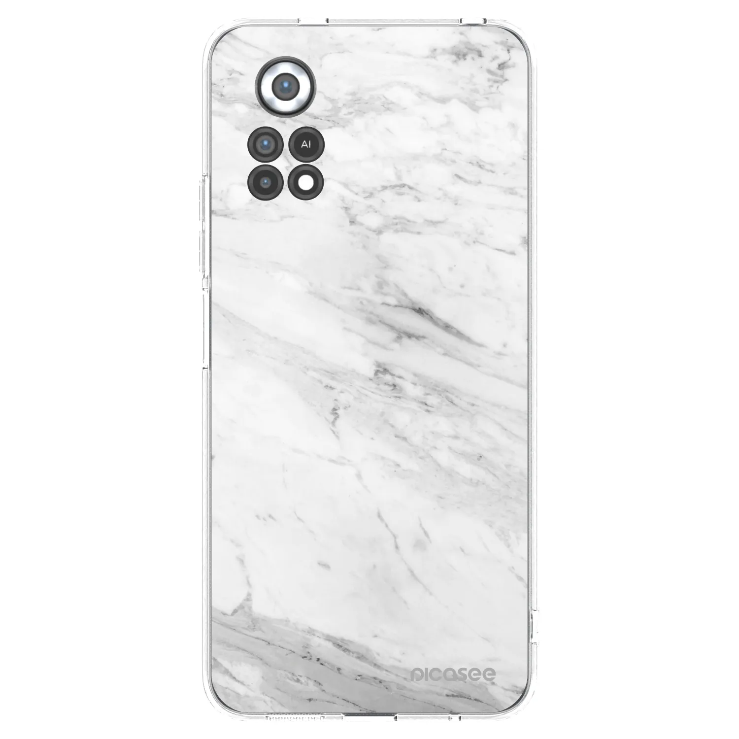 Picasee silikónový prehľadný obal pre Xiaomi Poco X4 Pro 5G - White marble
