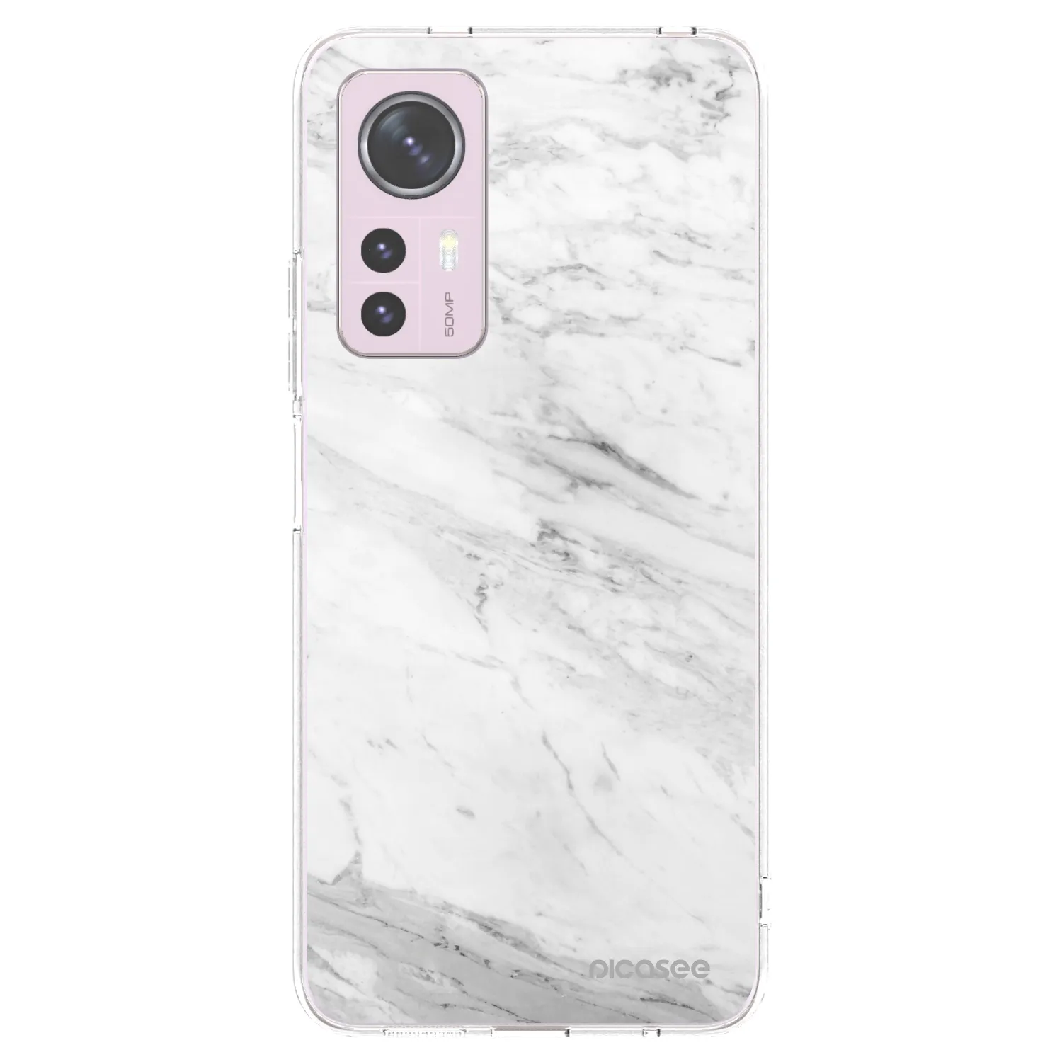 Picasee silikónový prehľadný obal pre Xiaomi 12 - White marble
