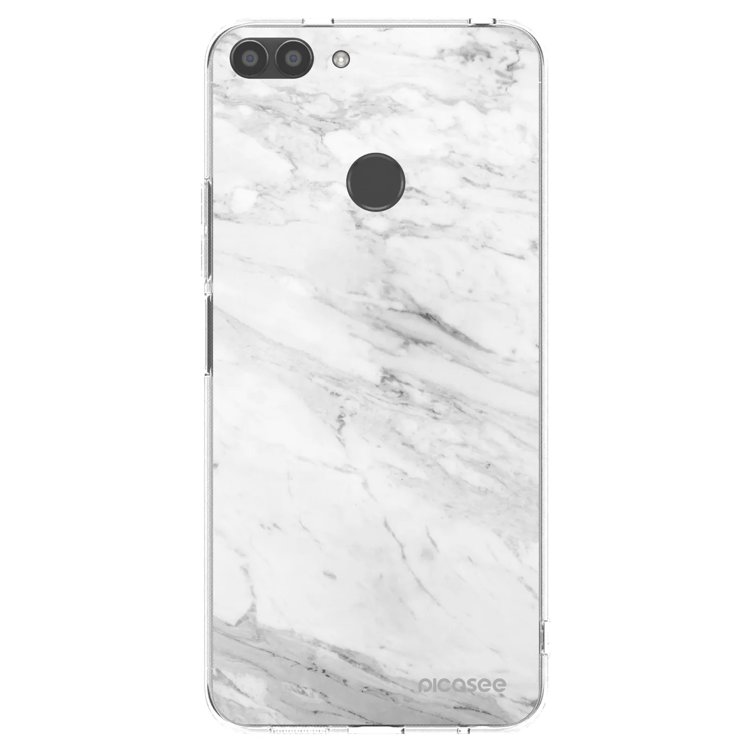 Picasee silikónový prehľadný obal pre Huawei P Smart - White marble