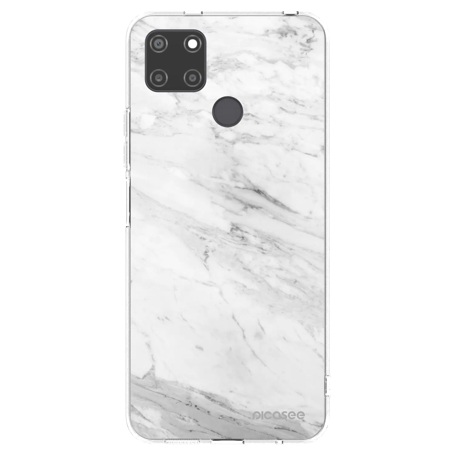 Picasee silikónový prehľadný obal pre Realme C21Y - White marble