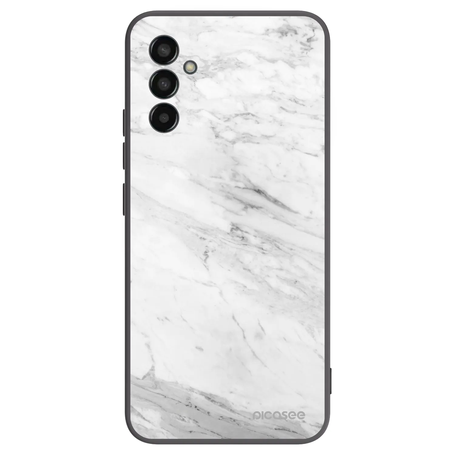 Picasee silikónový čierny obal pre Samsung Galaxy M13 M135F - White marble