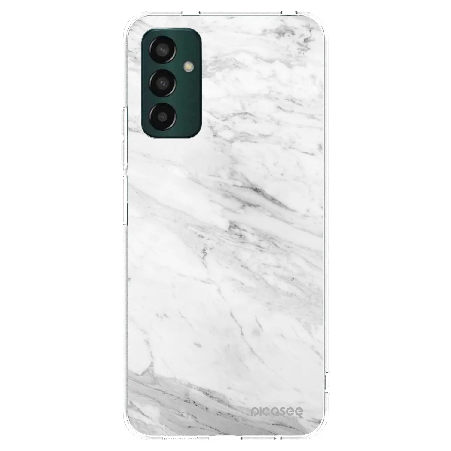 Picasee silikónový prehľadný obal pre Samsung Galaxy M13 M135F - White marble