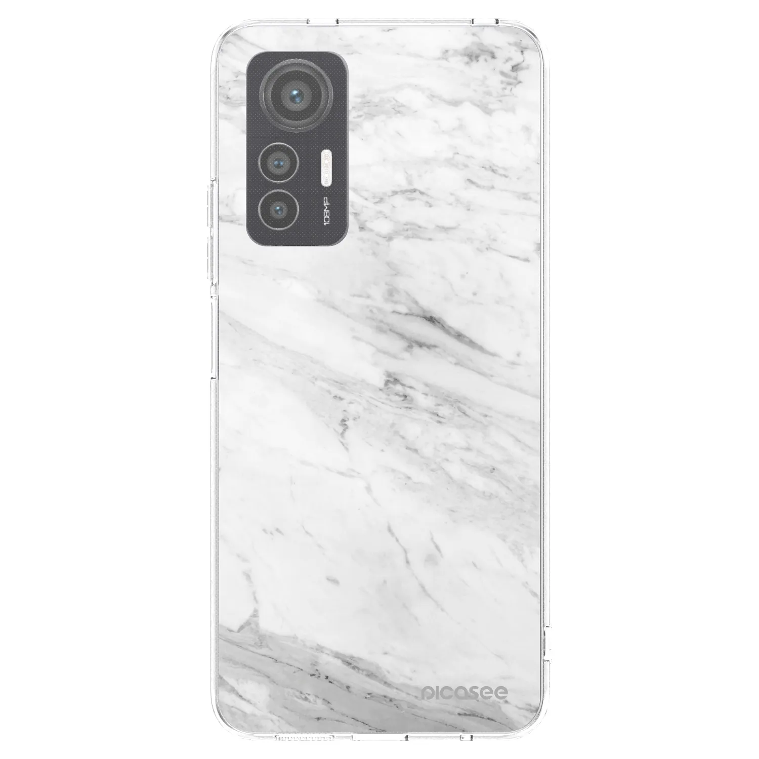 Picasee silikónový prehľadný obal pre Xiaomi 12 Lite - White marble