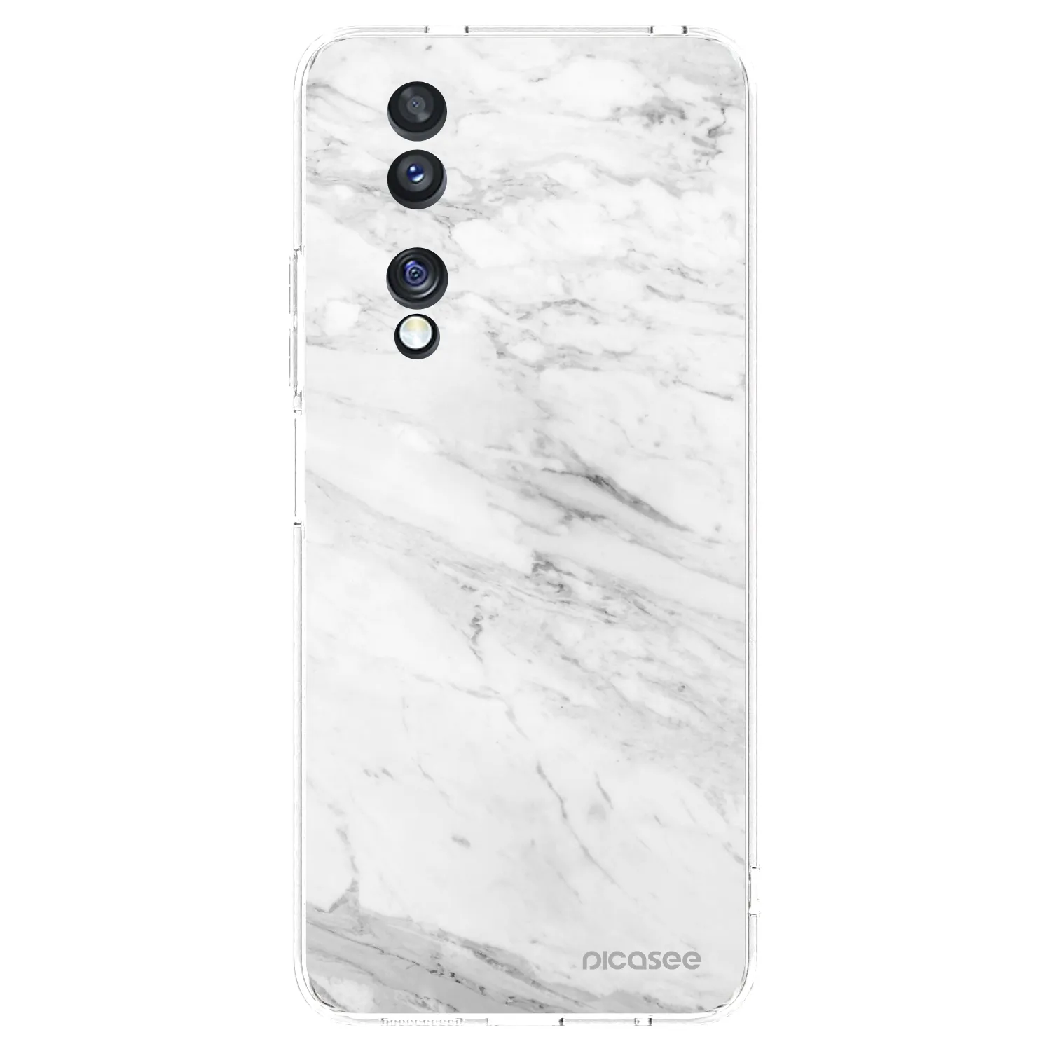 Picasee silikónový prehľadný obal pre Honor 70 - White marble