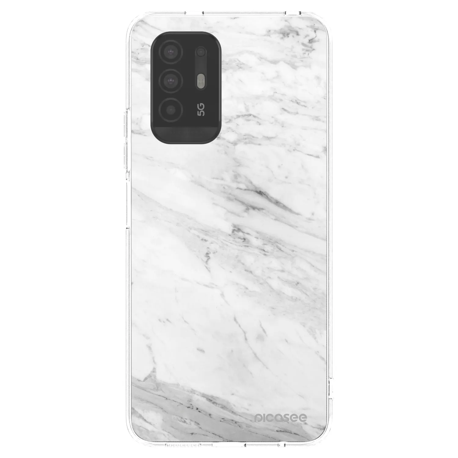 Picasee silikónový prehľadný obal pre OPPO A94 5G - White marble