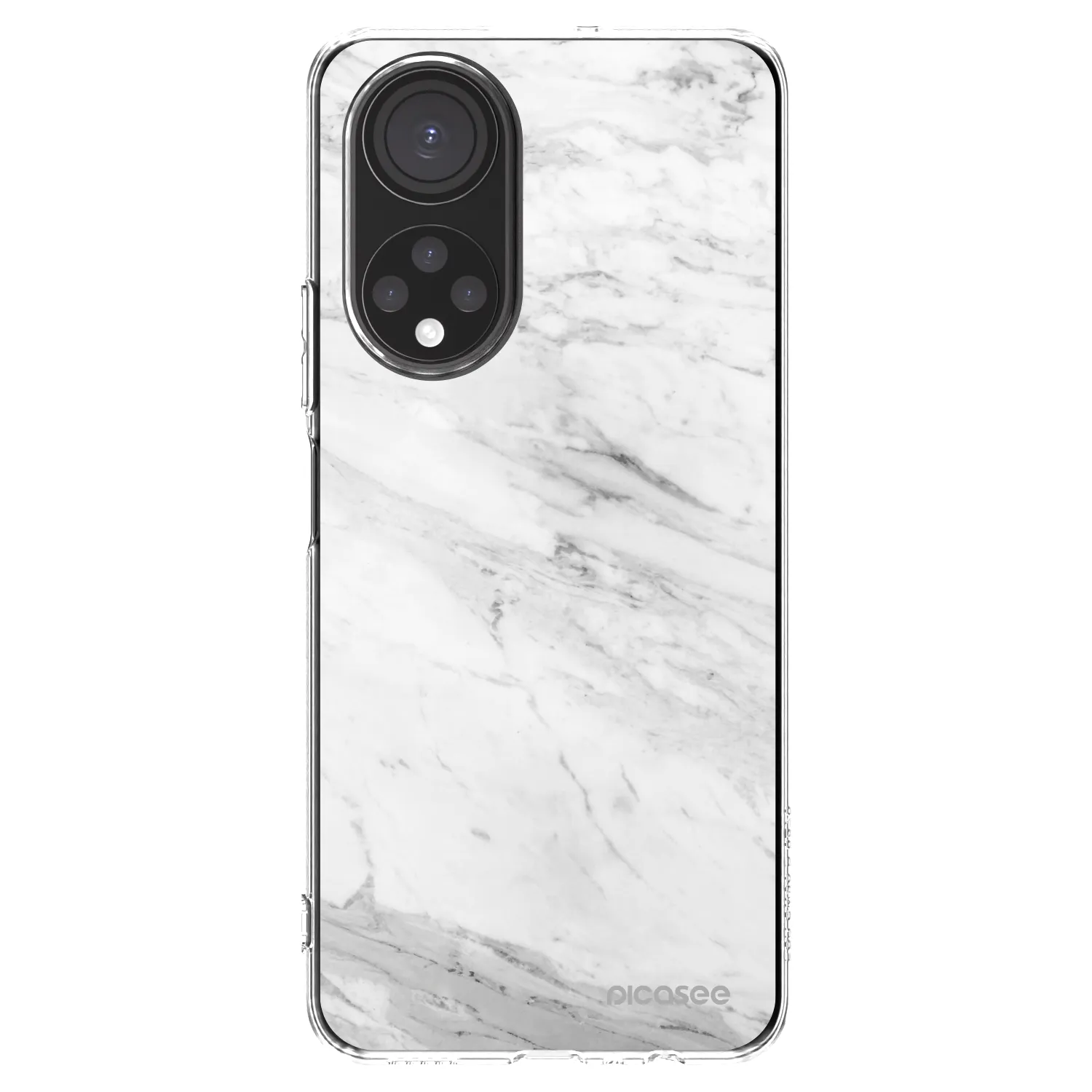 Picasee silikónový prehľadný obal pre Honor X7 - White marble