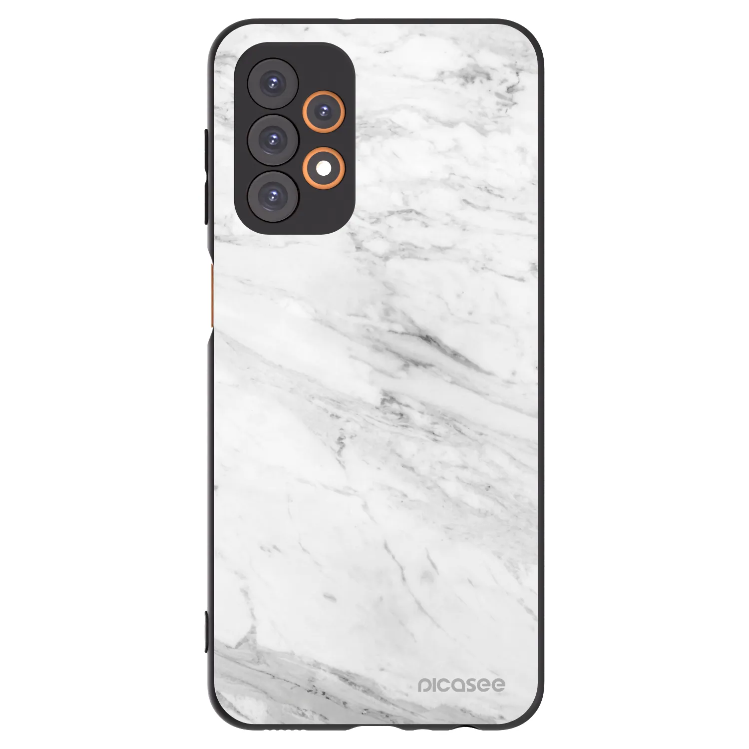 Picasee silikónový čierny obal pre Samsung Galaxy A23 A235F 4G - White marble