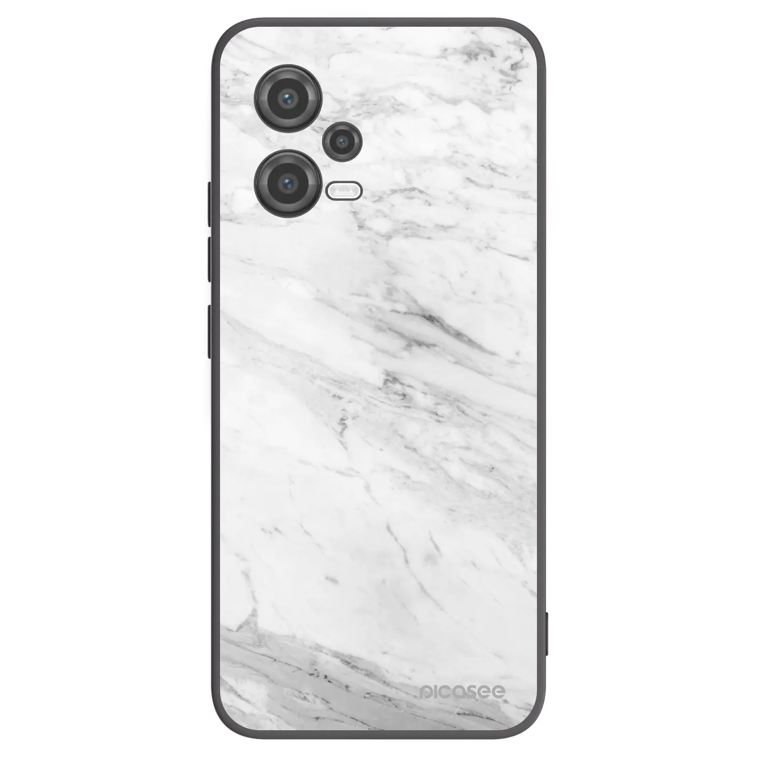 Picasee silikónový čierny obal pre Xiaomi Poco X5 - White marble