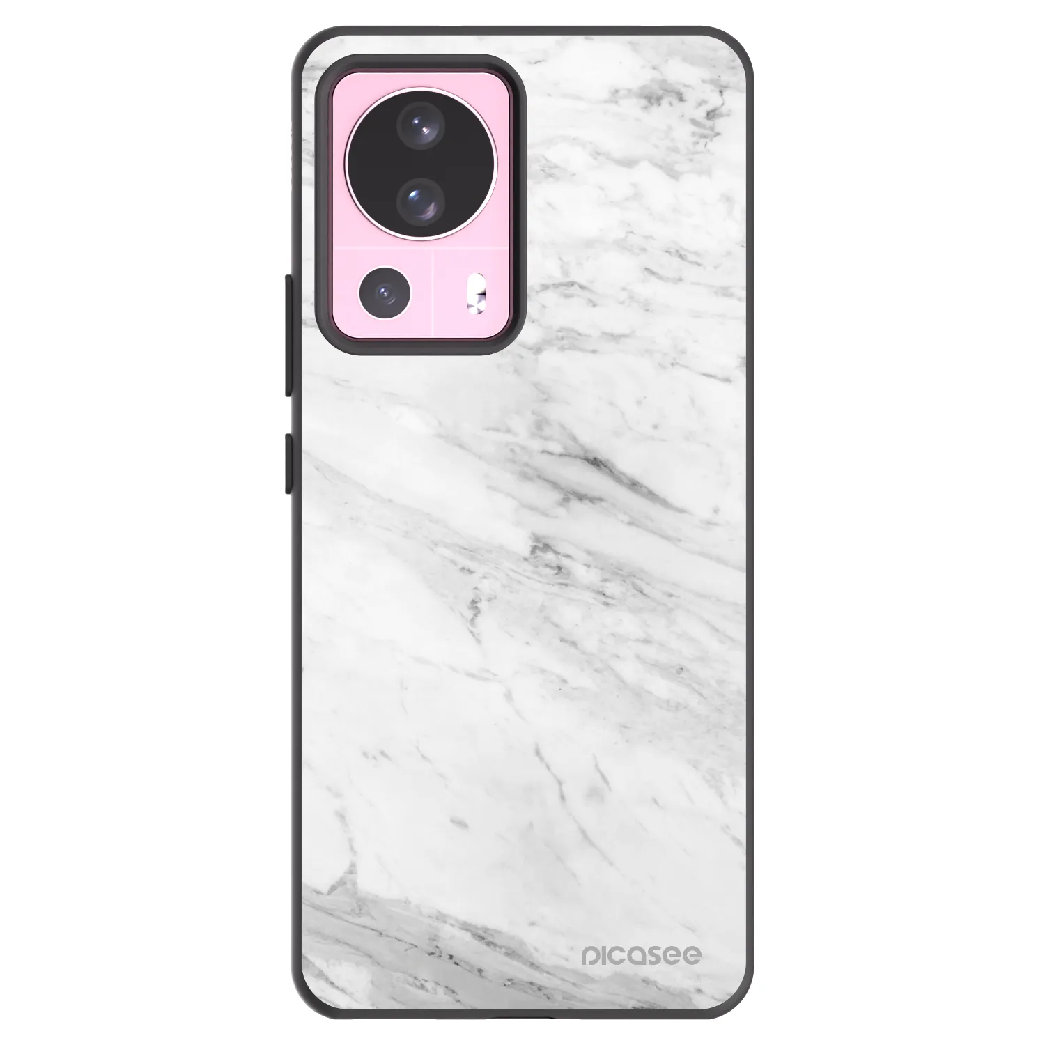 Picasee silikónový čierny obal pre Xiaomi 13 Lite - White marble