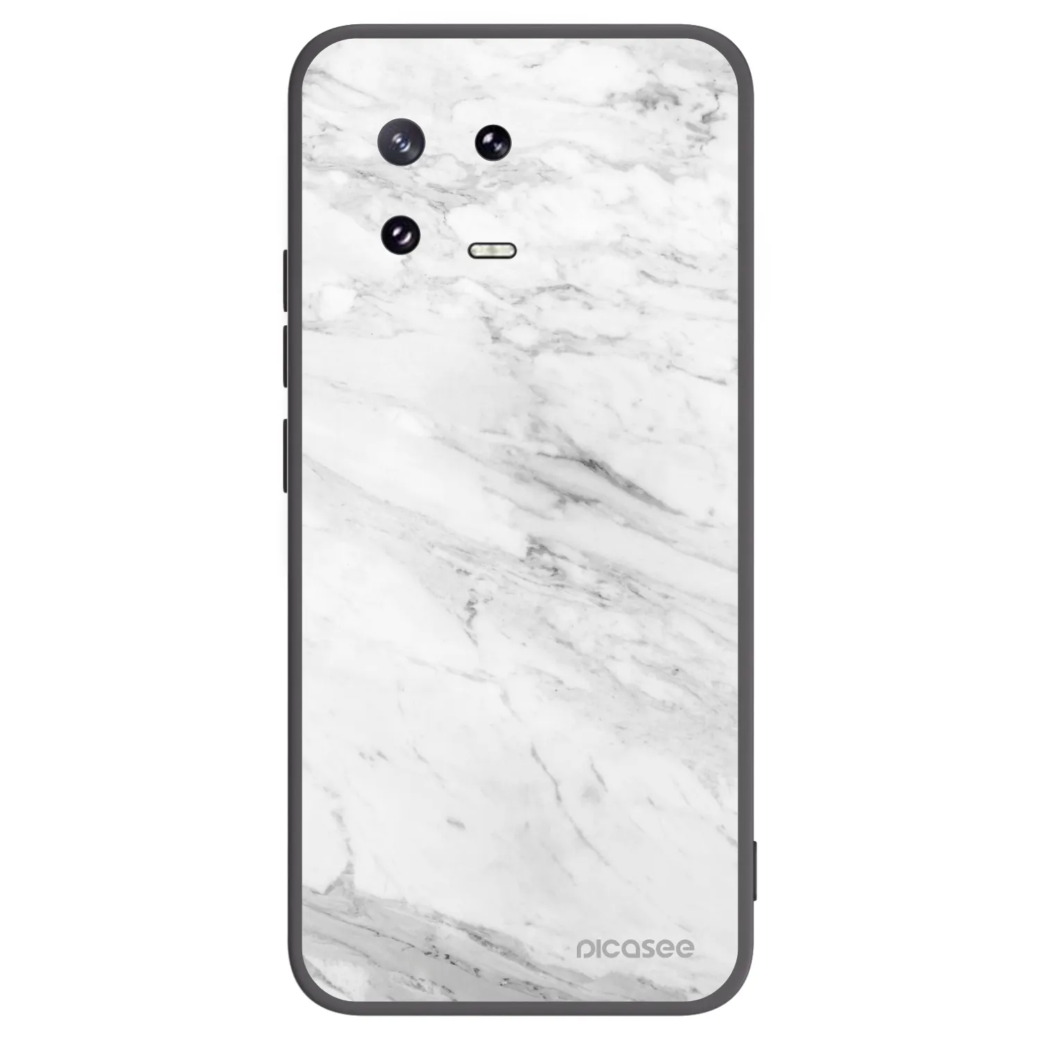 Silikónový čierny obal pre Xiaomi 13 Pro - White marble