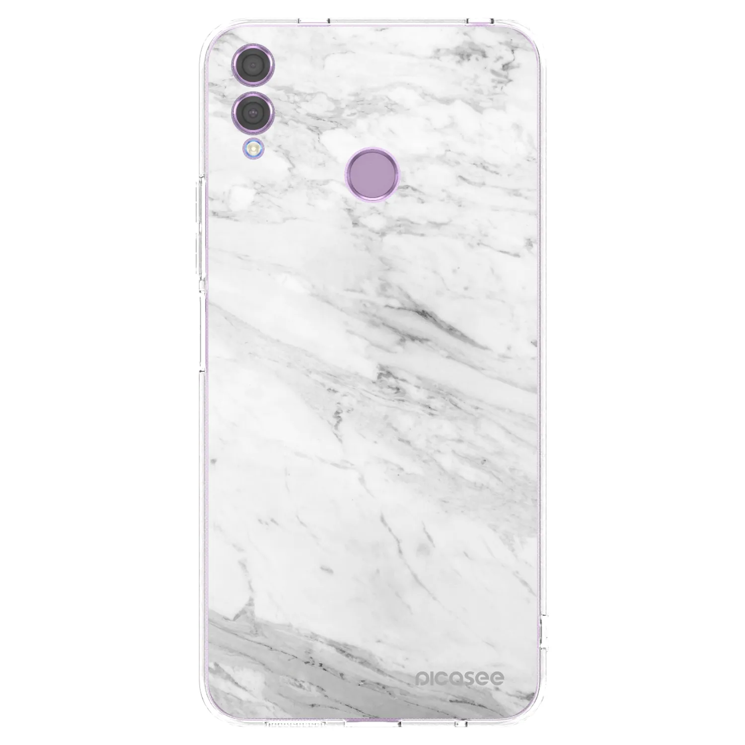 Silikónový prehľadný obal pre Honor 8X - White marble