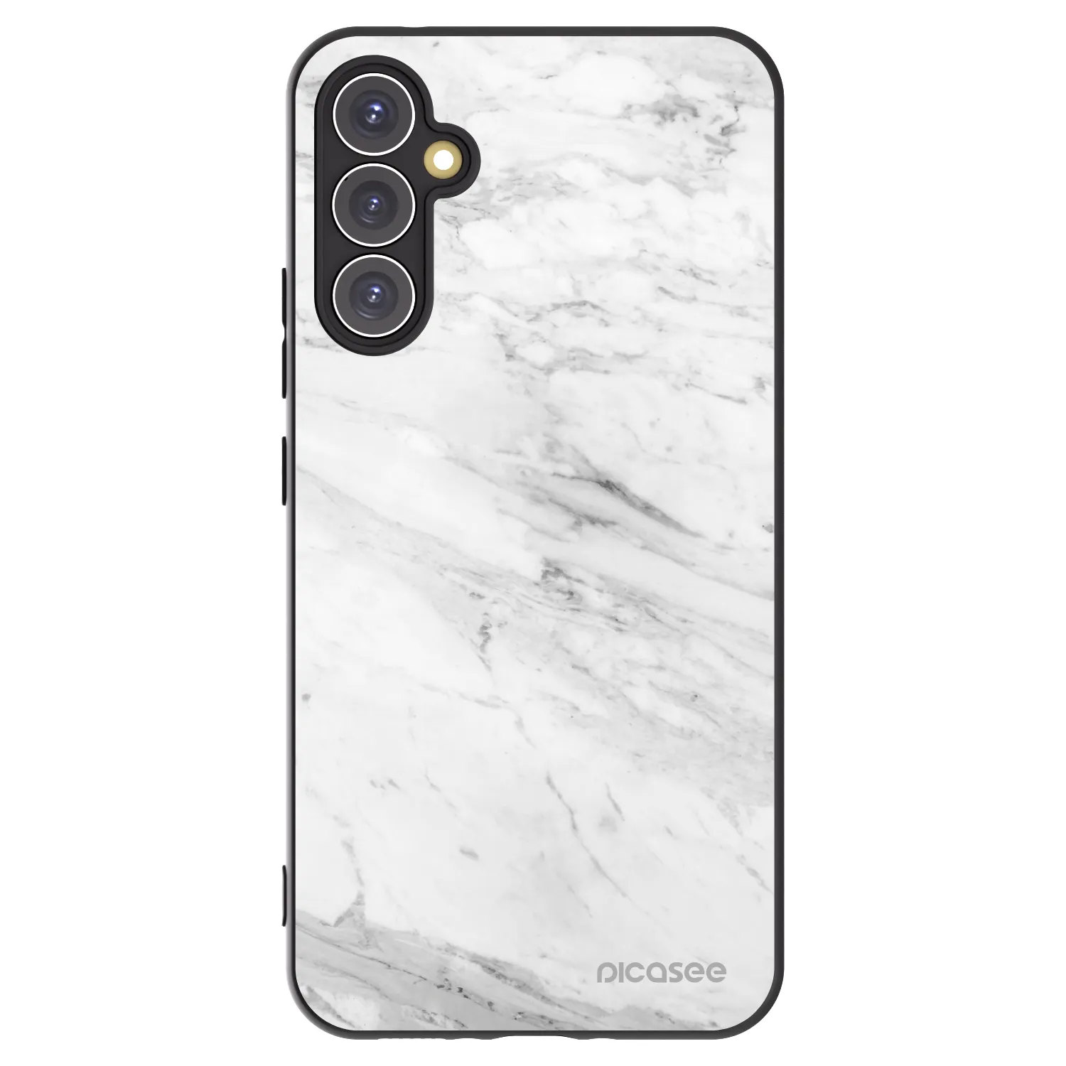 Picasee silikónový čierny obal pre Samsung Galaxy A34 5G A346B - White marble
