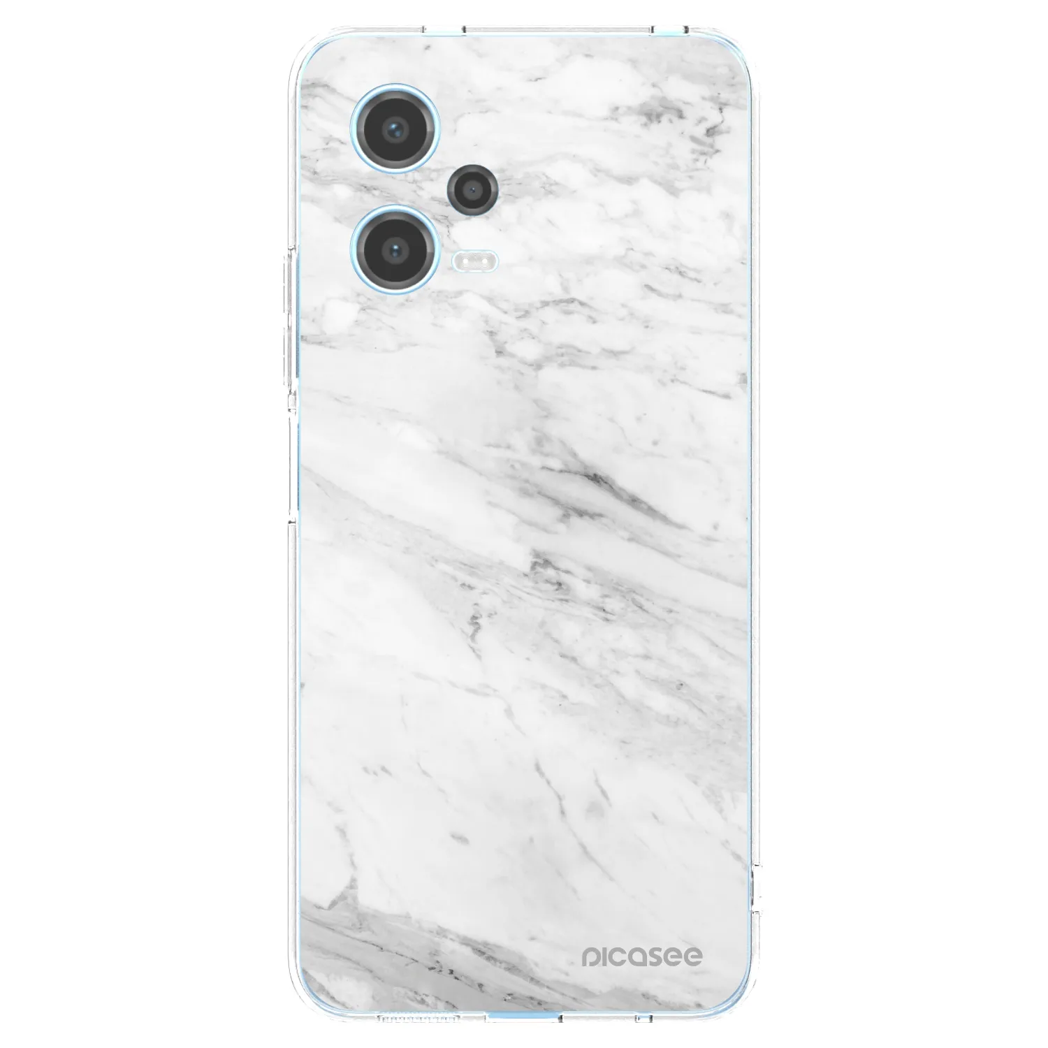 Picasee silikónový prehľadný obal pre Xiaomi Redmi Note 12 5G - White marble