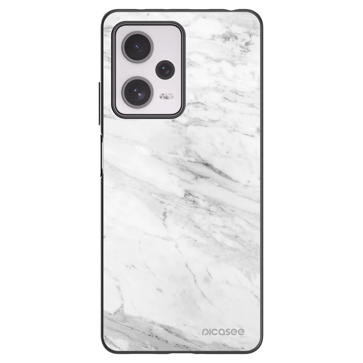 Picasee silikónový čierny obal pre Xiaomi Redmi Note 12 Pro+ 5G - White marble