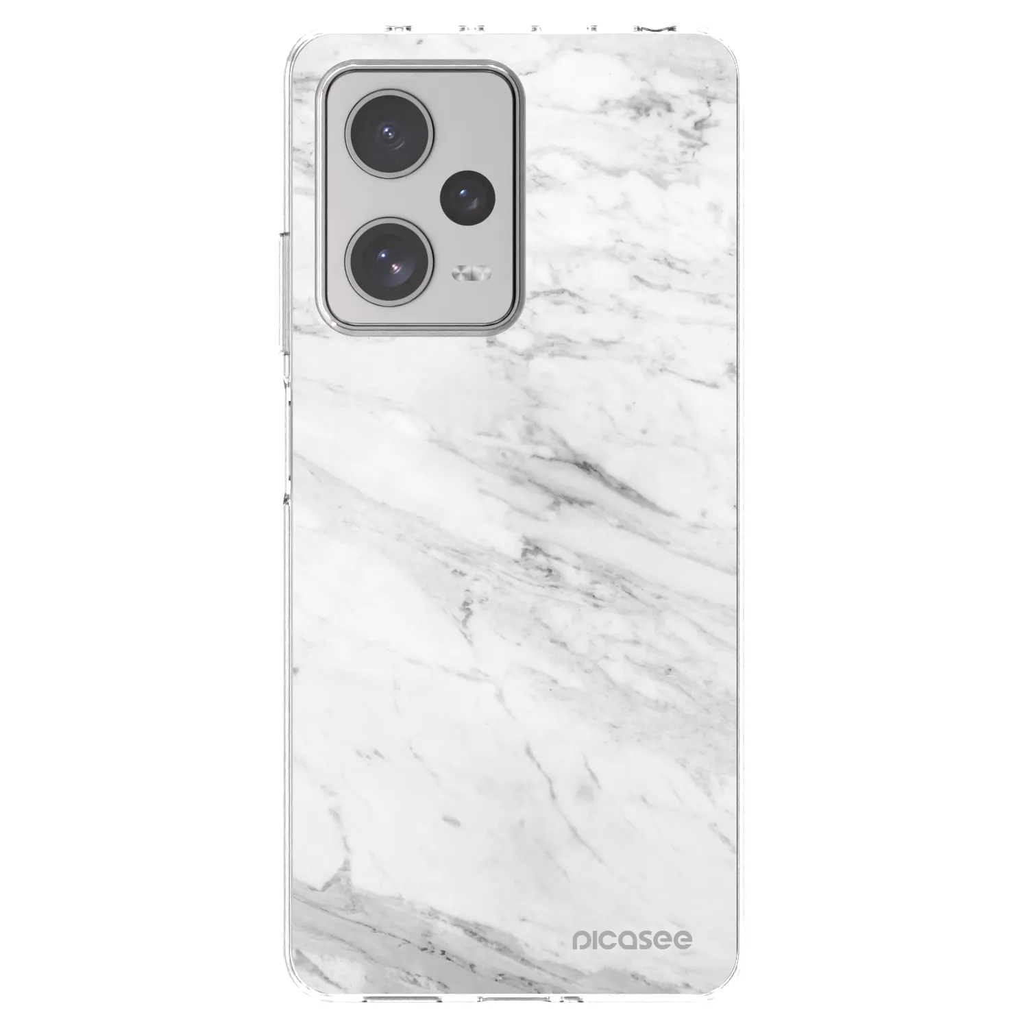 Picasee silikónový prehľadný obal pre Xiaomi Redmi Note 12 Pro+ 5G - White marble