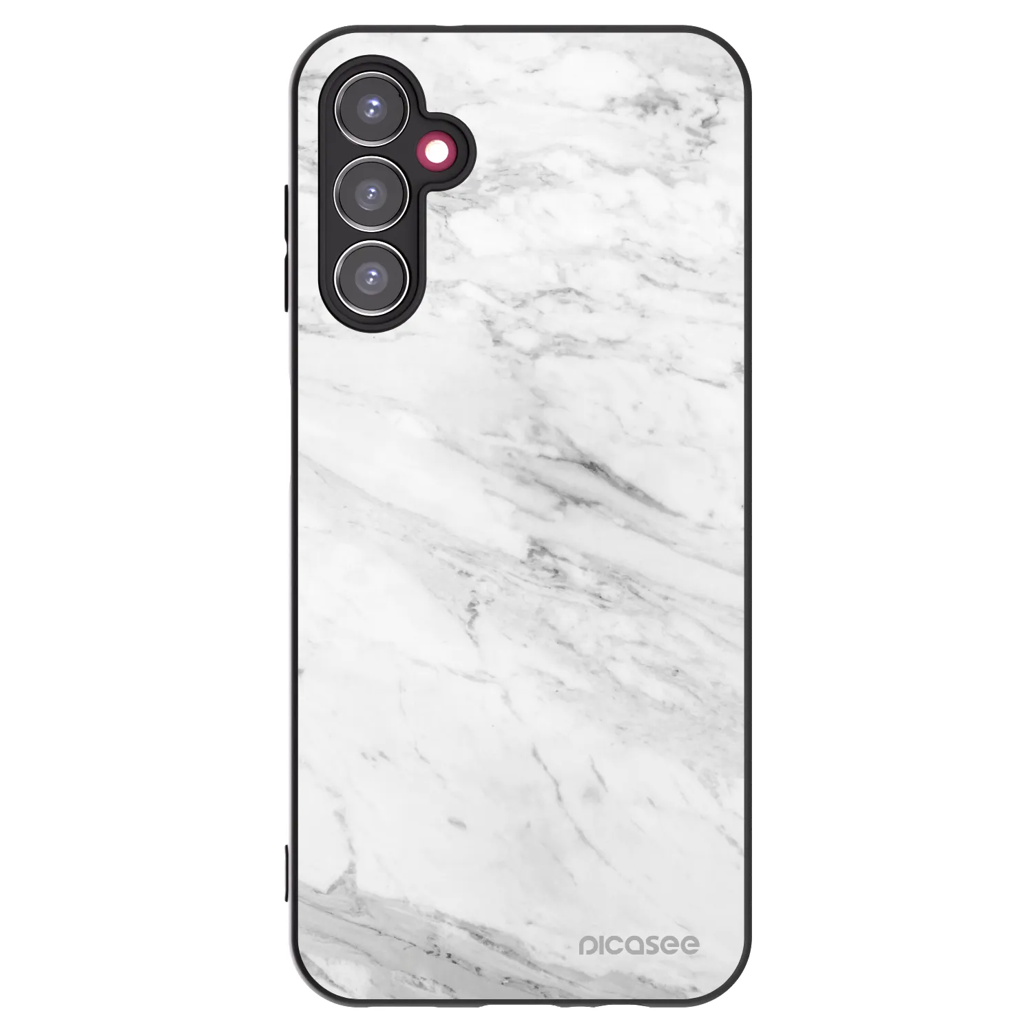 Picasee silikónový čierny obal pre Samsung Galaxy A14 4G A145R - White marble