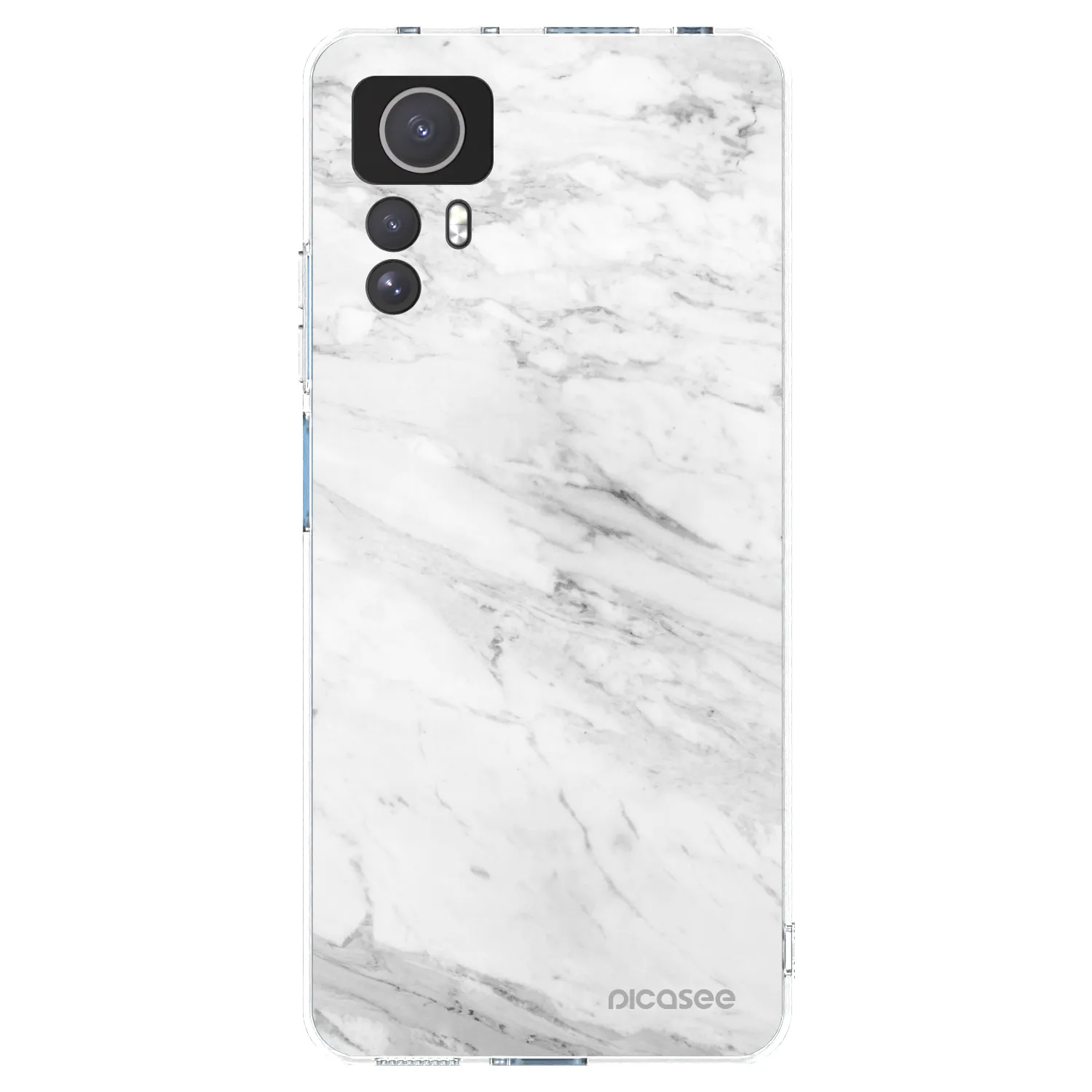 Picasee silikónový prehľadný obal pre Xiaomi Redmi Note 12S - White marble