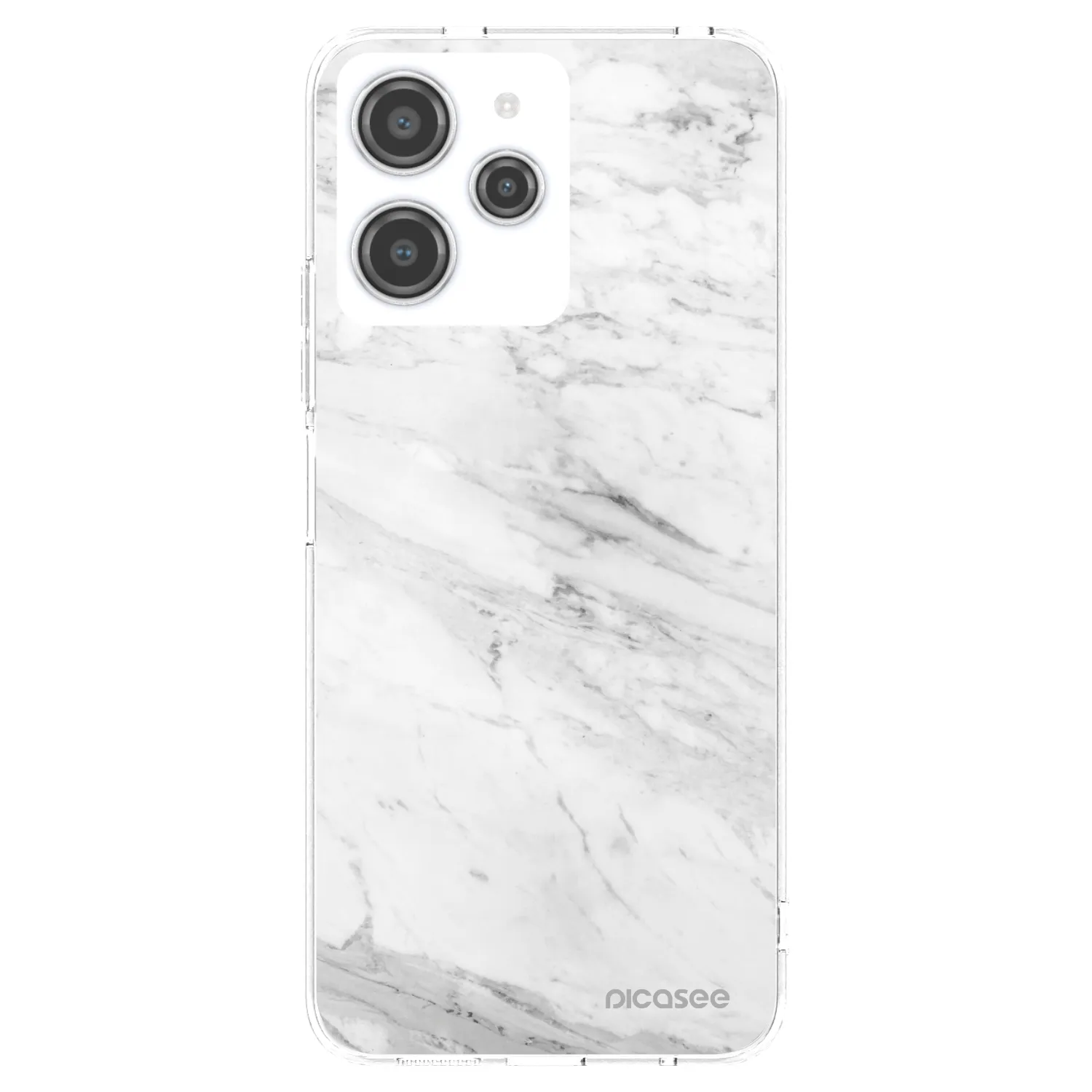 Silikónový prehľadný obal pre Xiaomi Redmi 12 4G - White marble